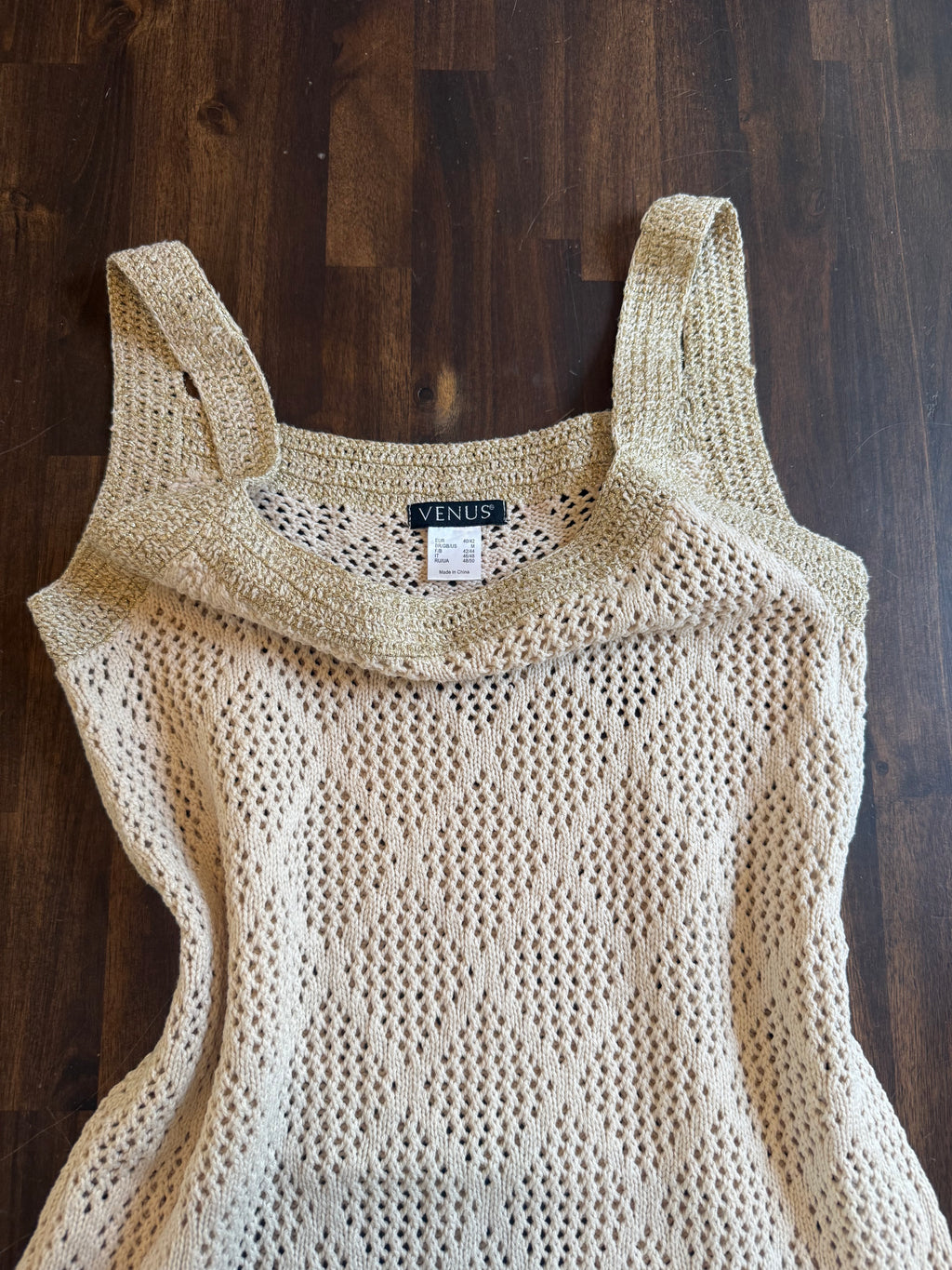 Shimmer Strap Crochet Dress - Medium