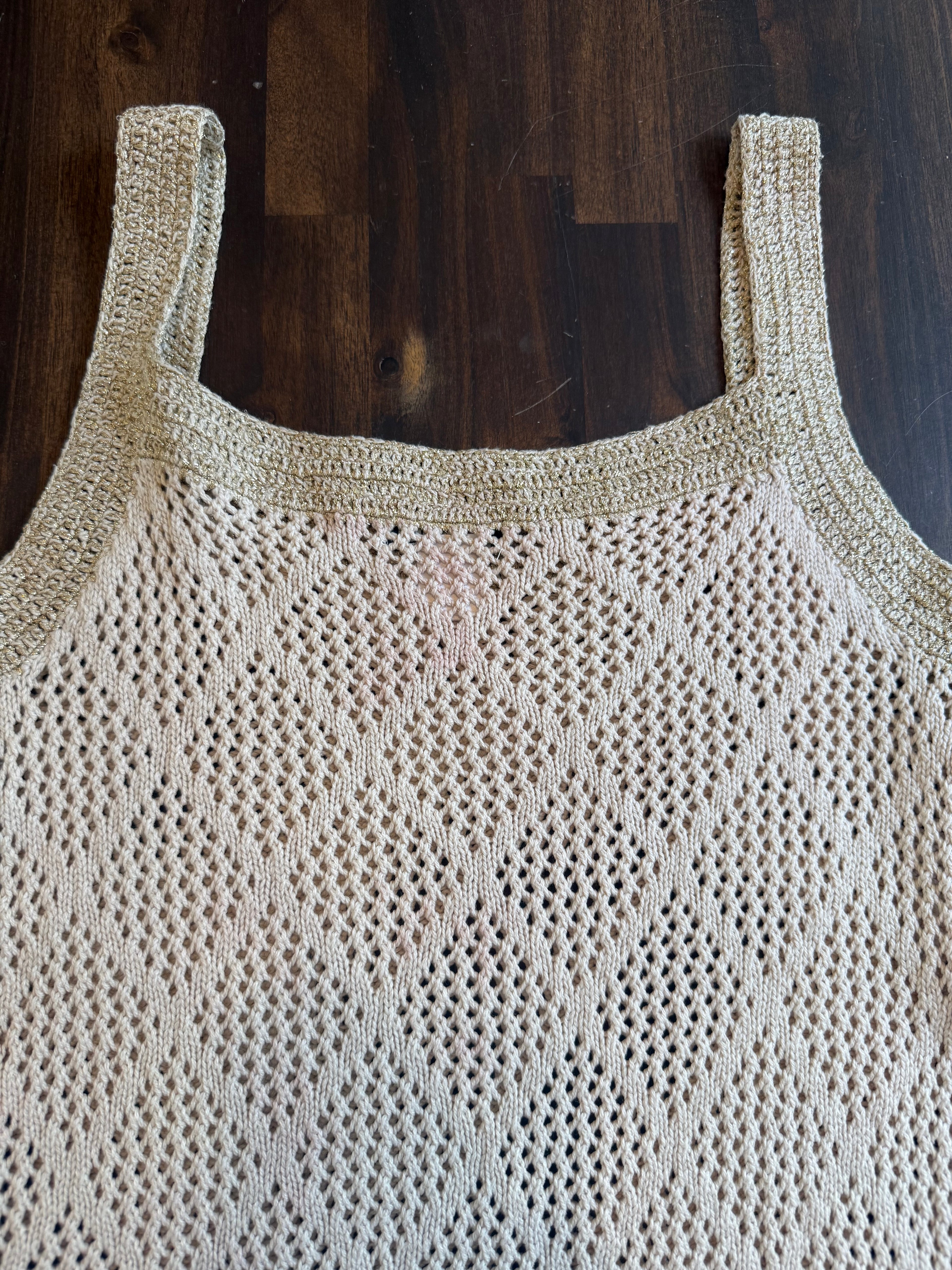 Shimmer Strap Crochet Dress - Medium