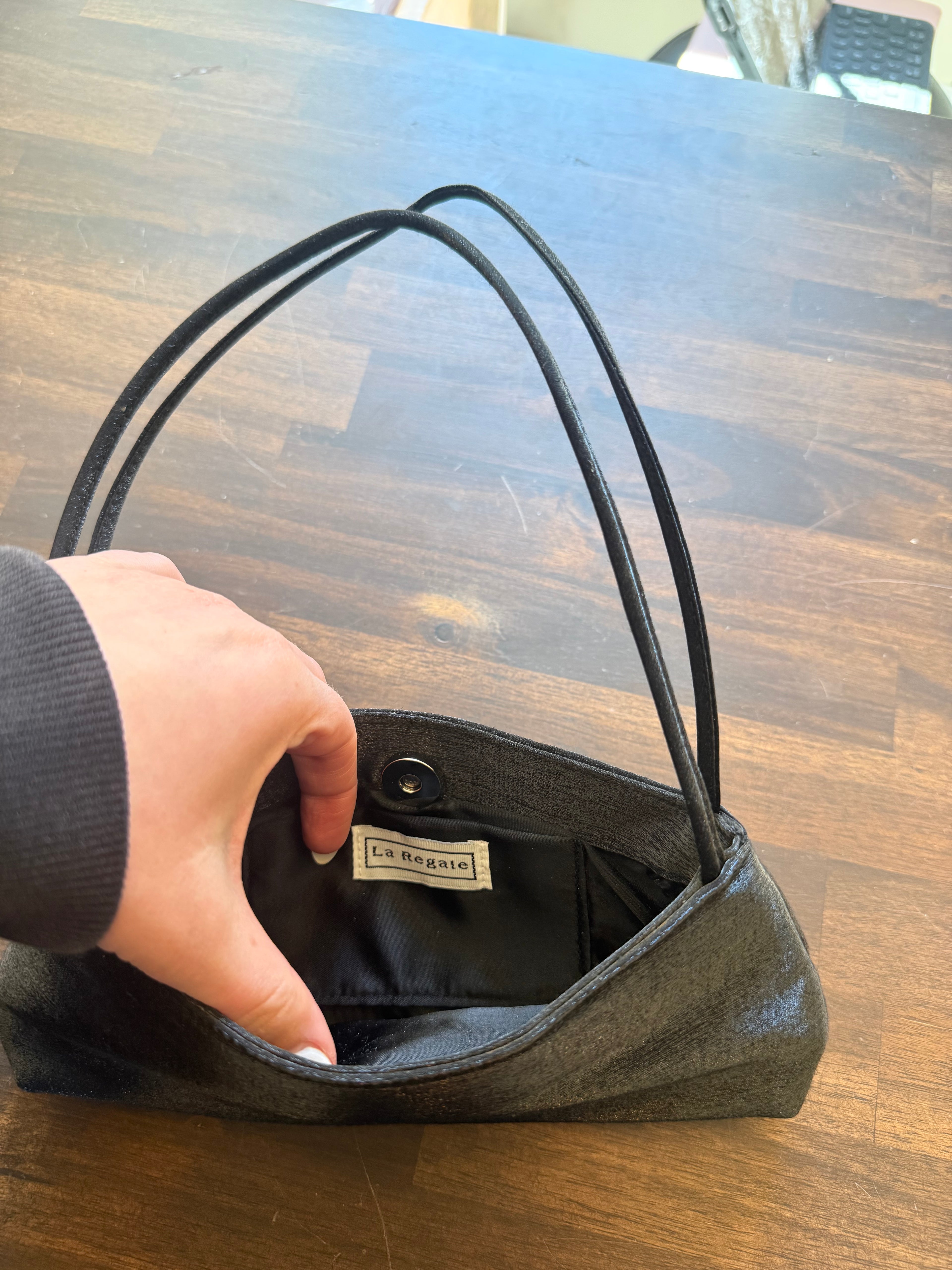 Vintage La Regale Black Shoulder Purse