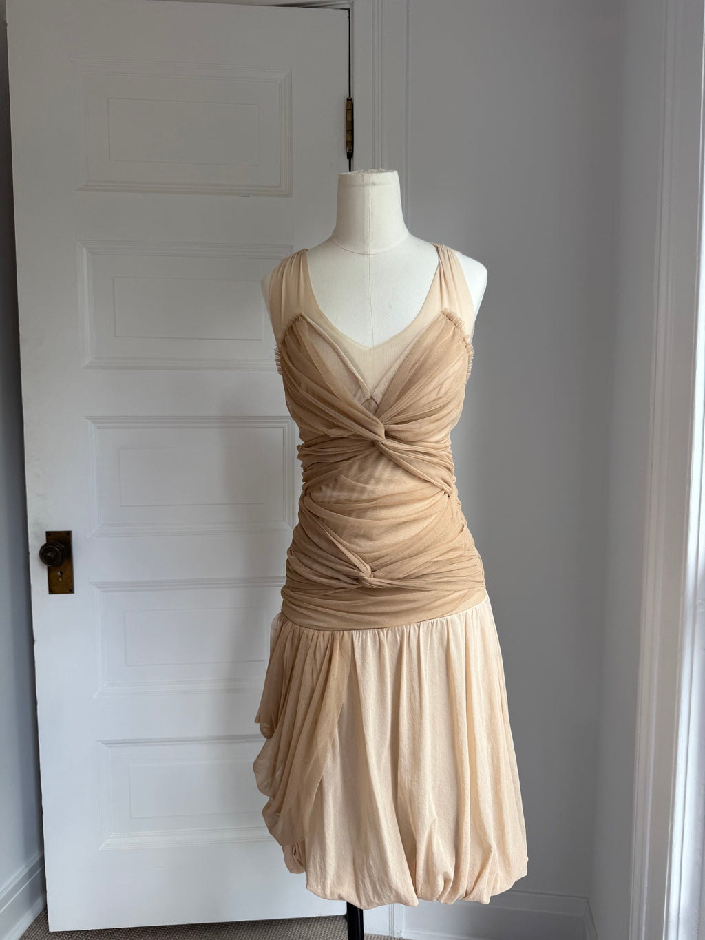 Tan Gauze Dress - XS