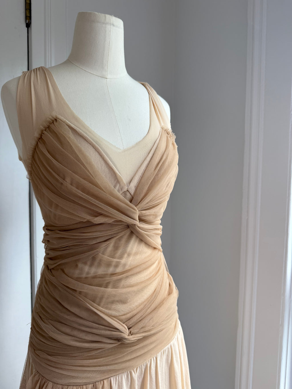 Tan Gauze Dress - XS