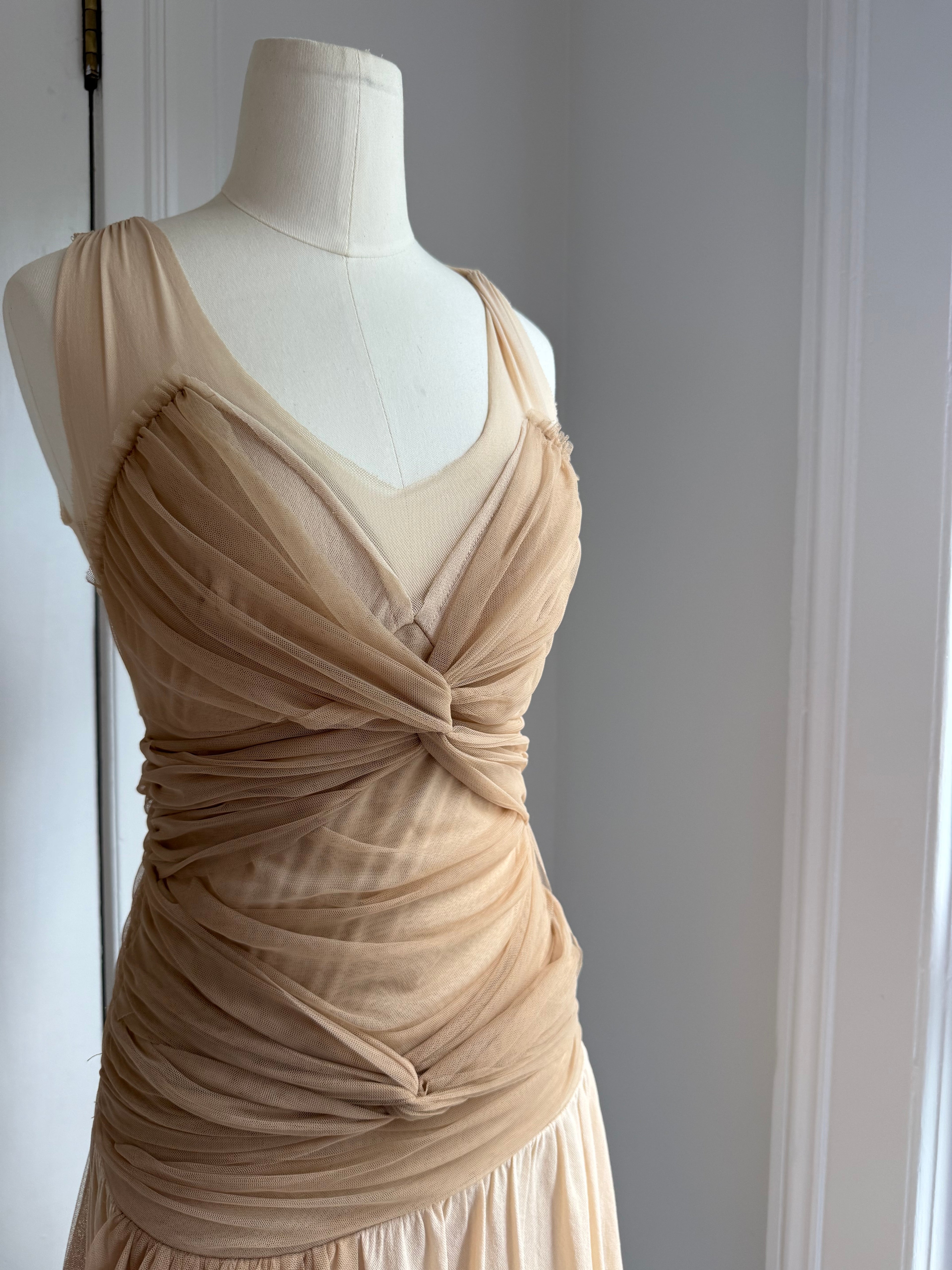 Tan Gauze Dress - XS