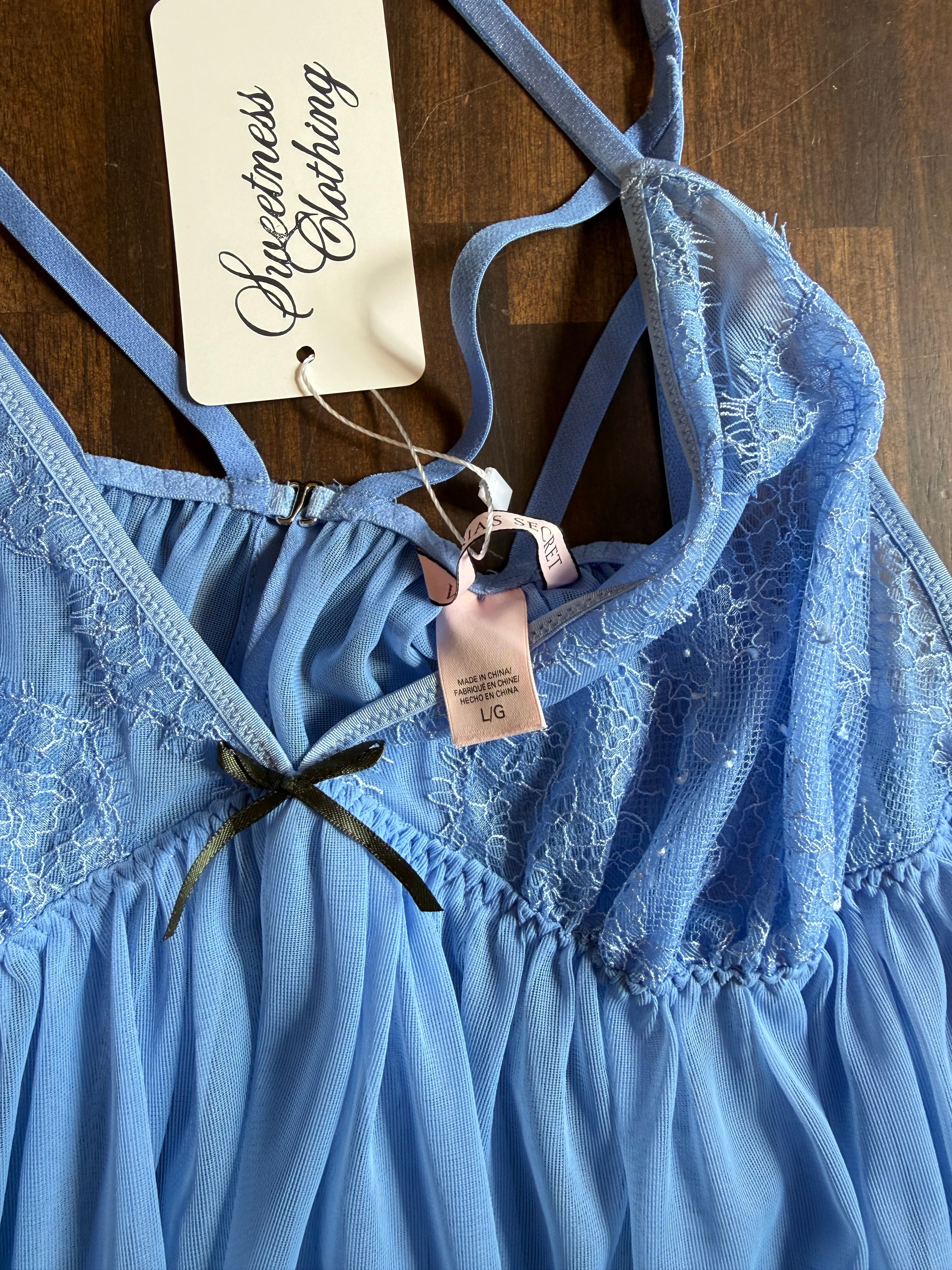 VS Baby Blue Babydoll Top - Large – Sweetness Clothing