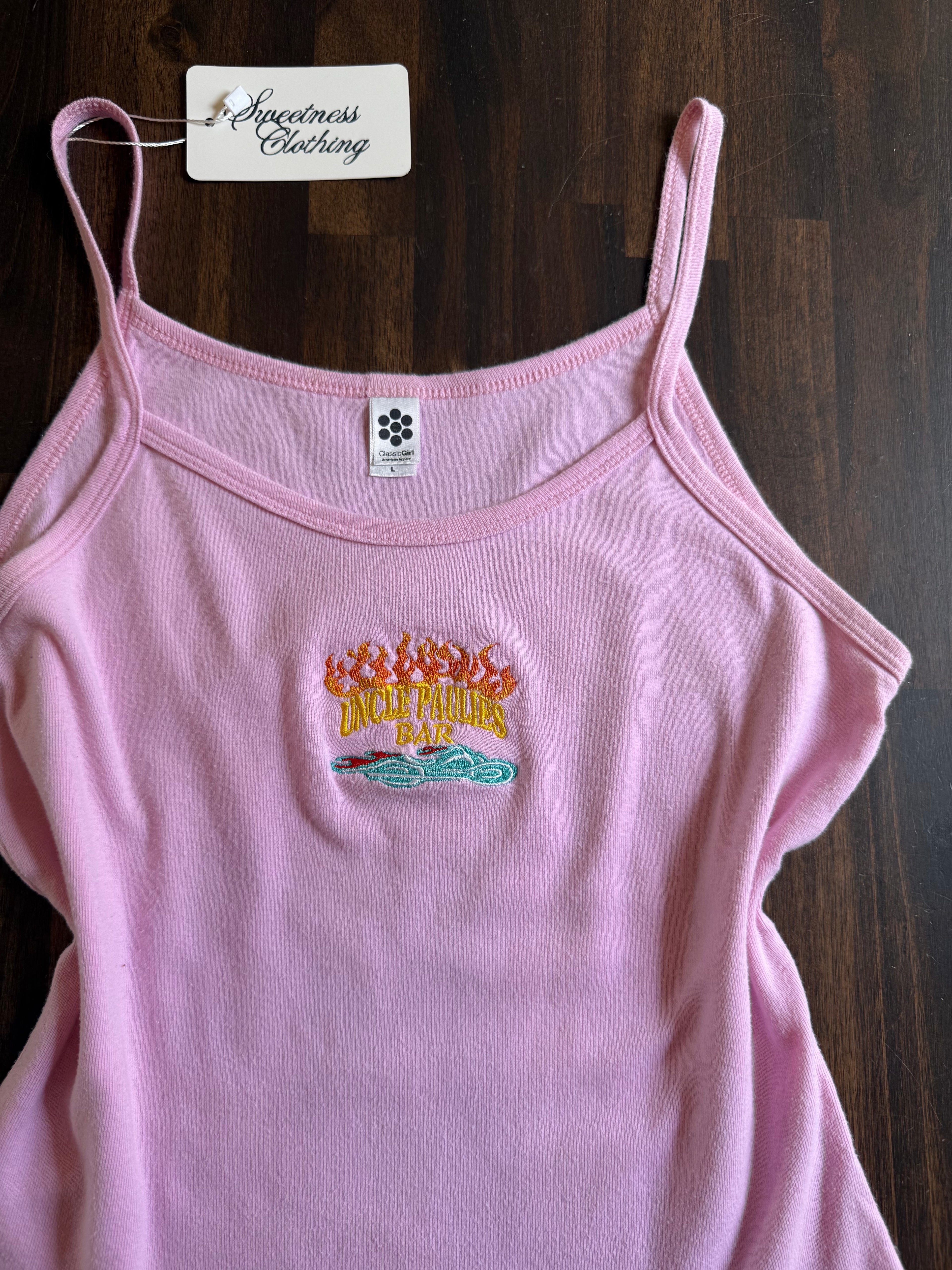 Baby Pink Uncle Paulie's Bar Tank - Large