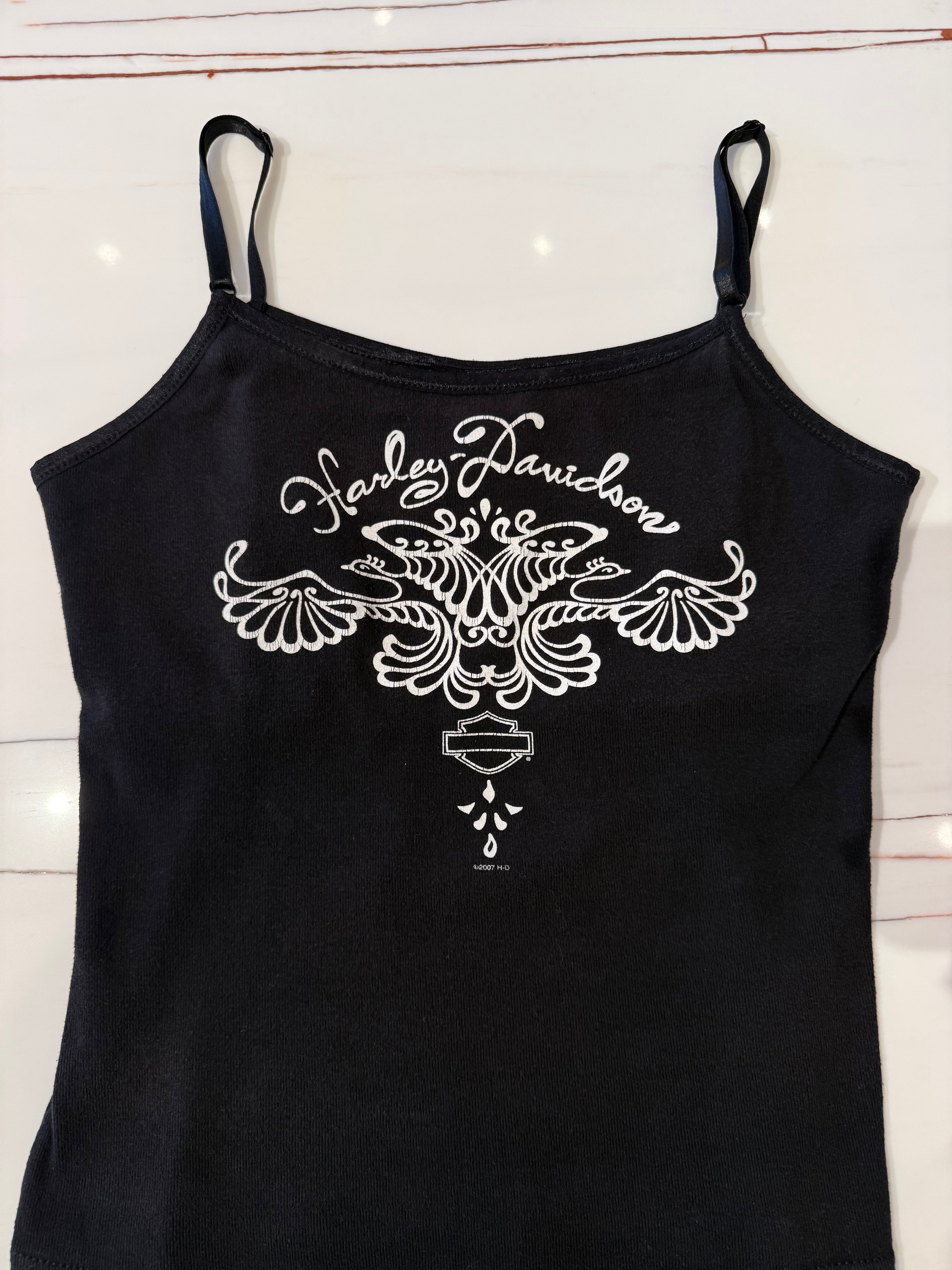 Harley Cursive Spaghetti Strap Tank - Medium
