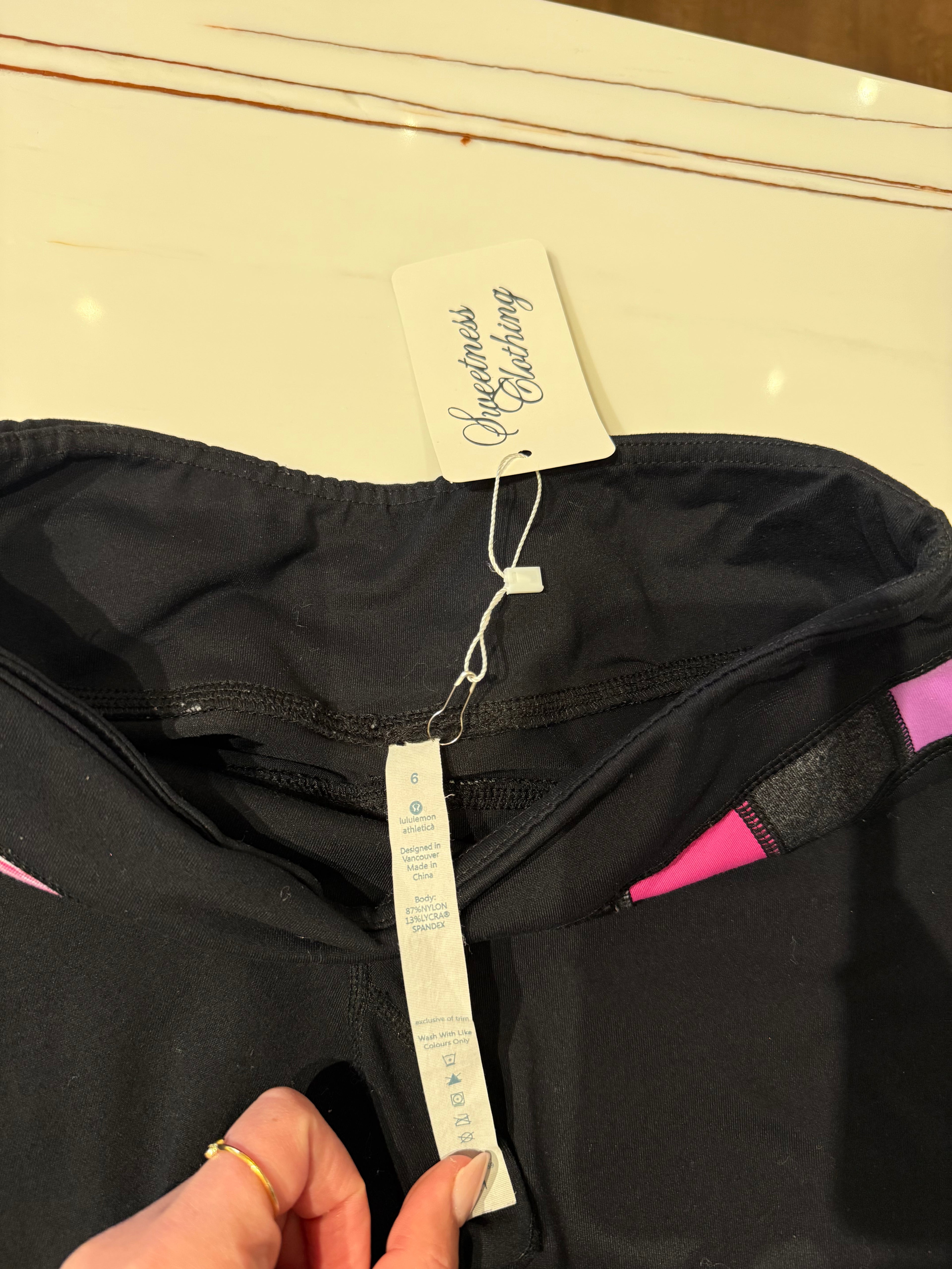 Lululemon Color Block Waist Capris- Size 6
