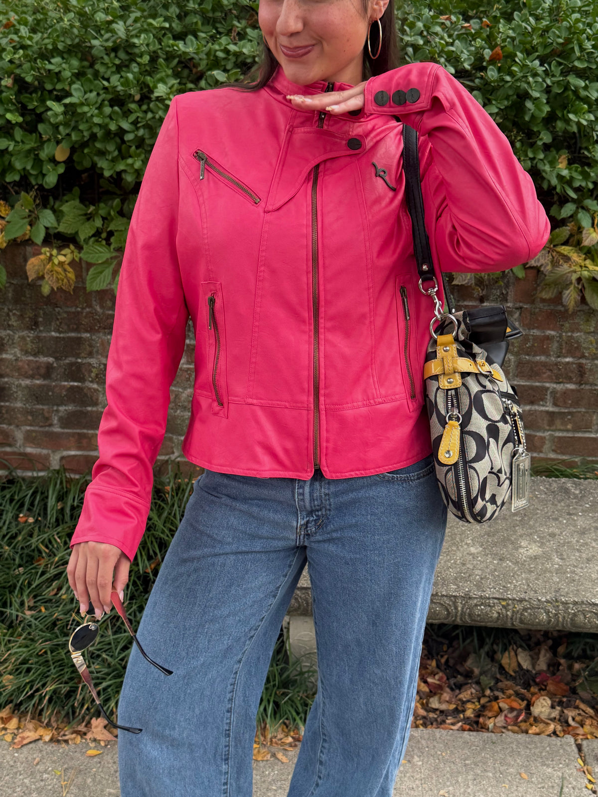 Rocawear Pink "Leather" Jacket - XL