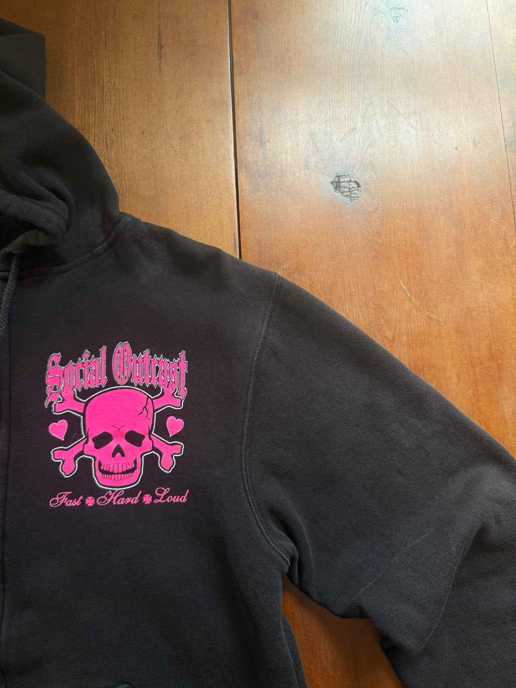 "Social Outcast" Zip Up- Large