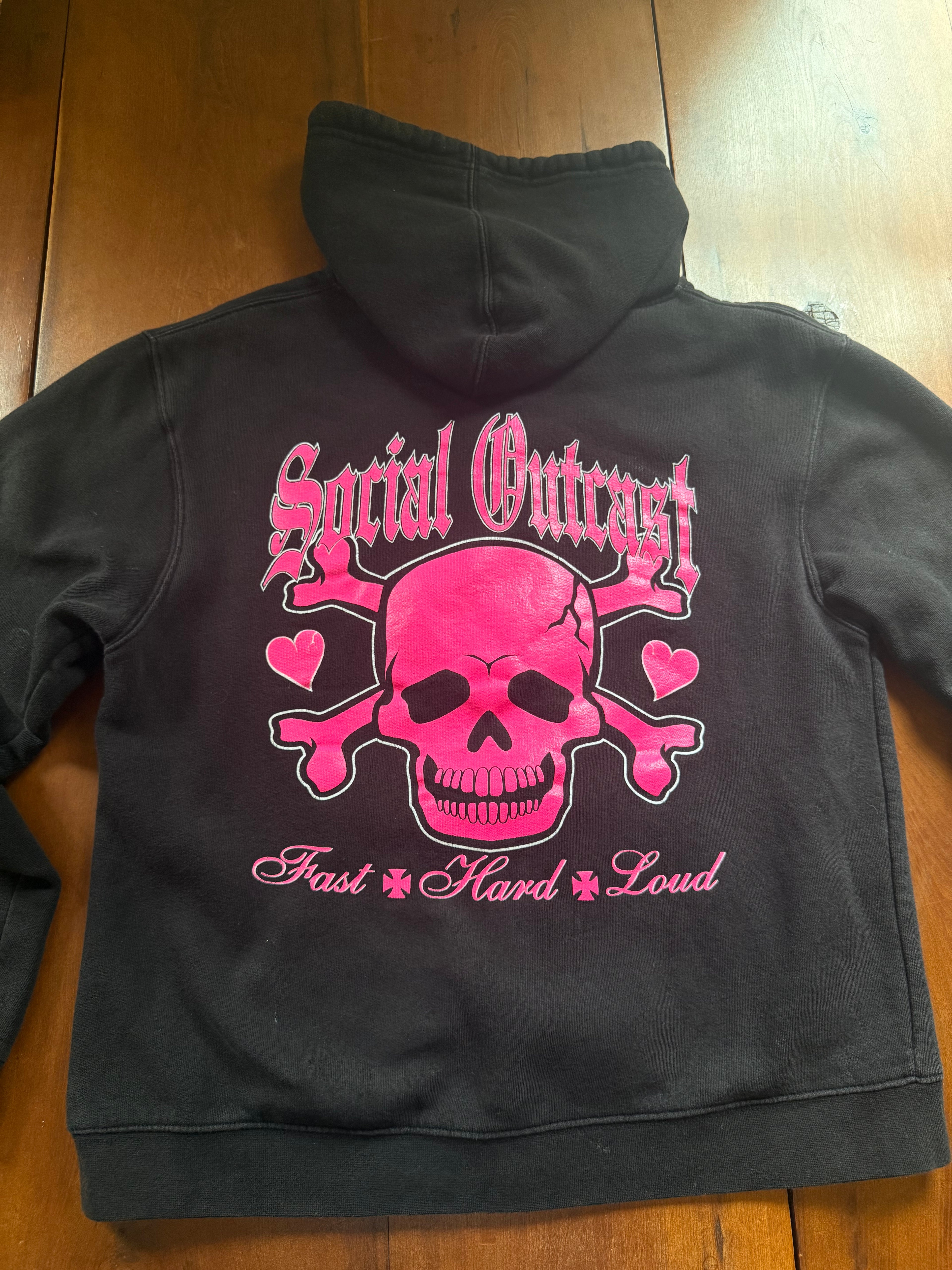 "Social Outcast" Zip Up- Large