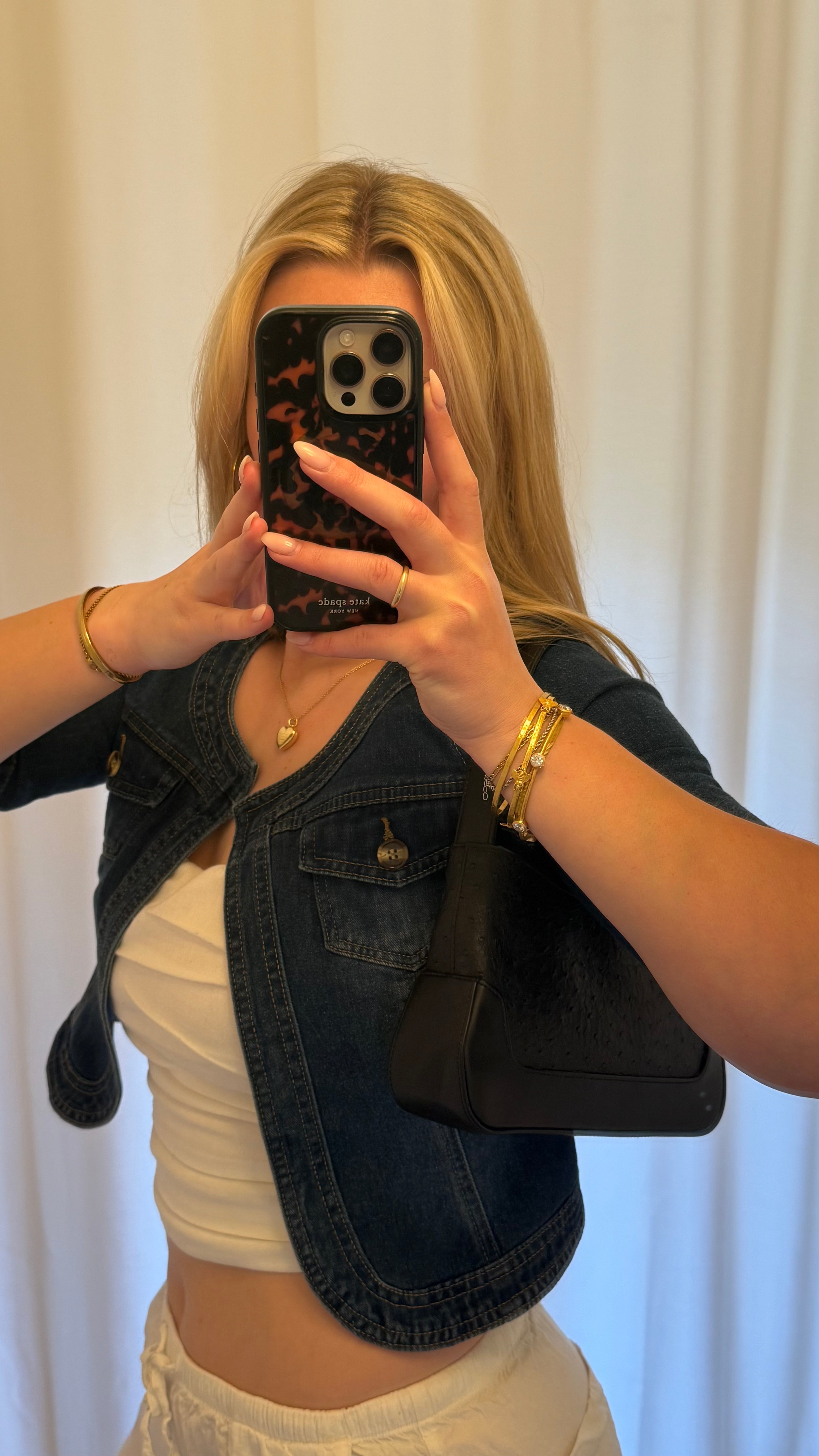 Textured Dot Shoulder Bag