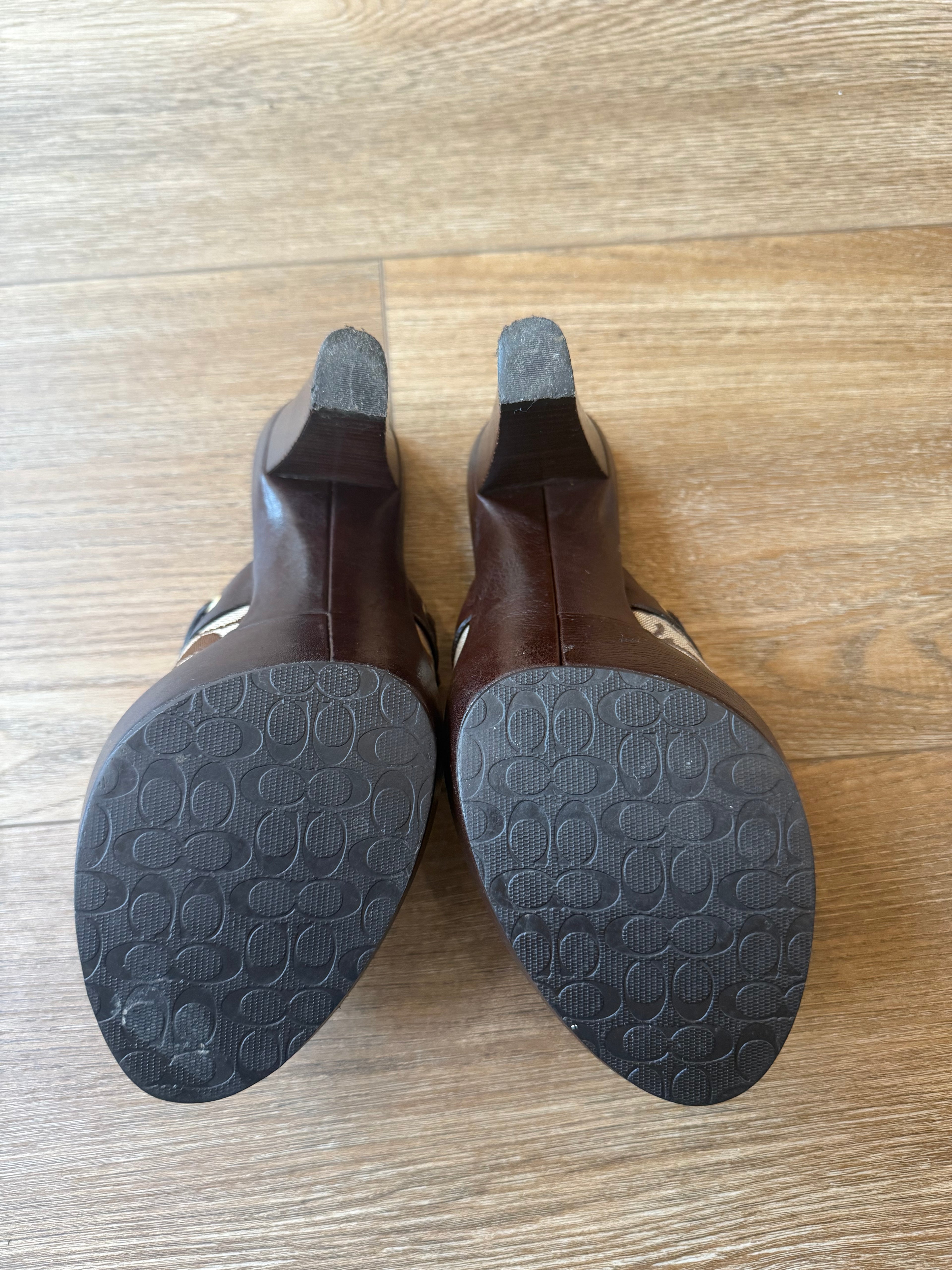 Coach Brown Mules - 8.5