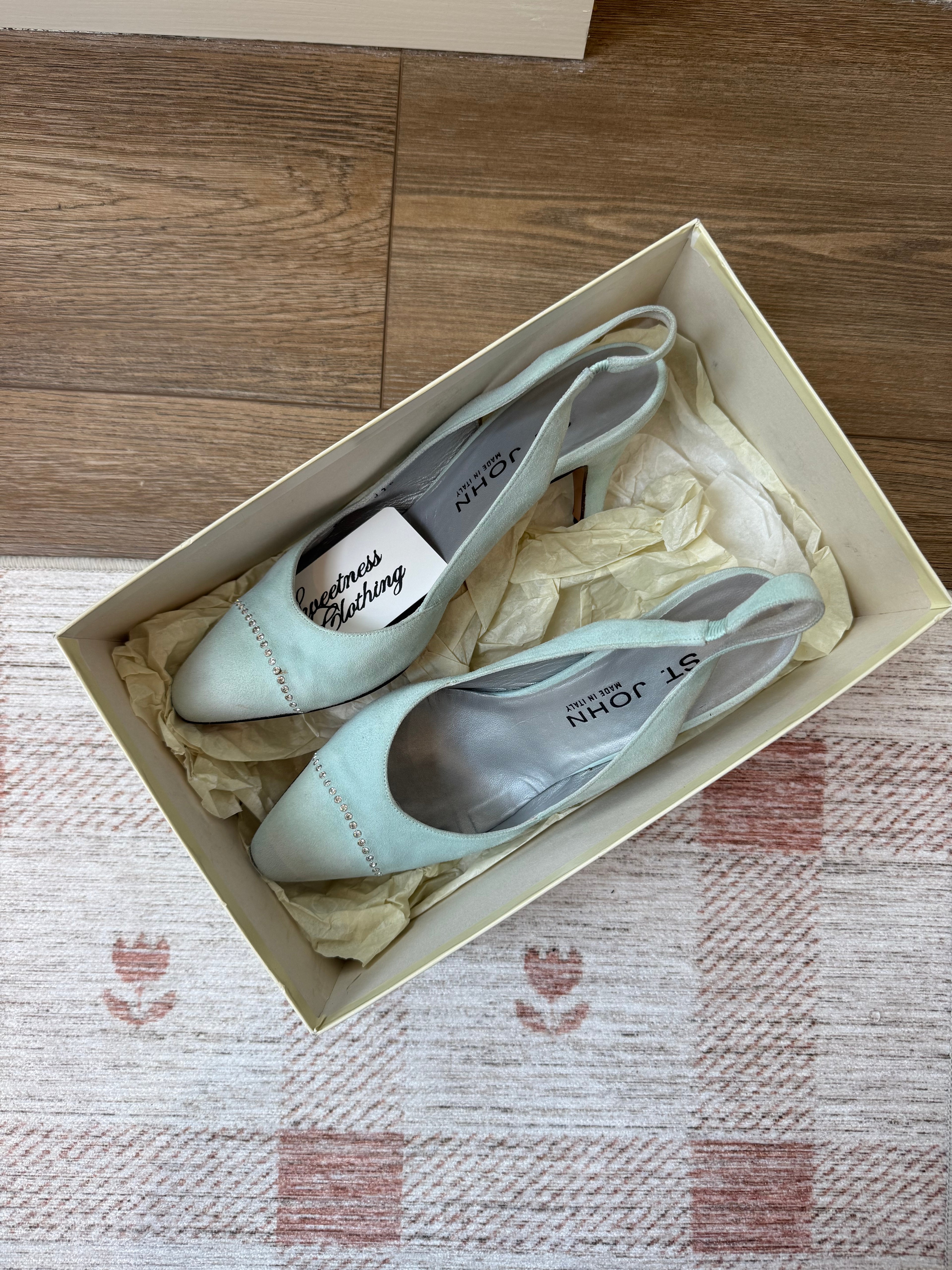 Tiffany Blue Slingbacks - Size 7