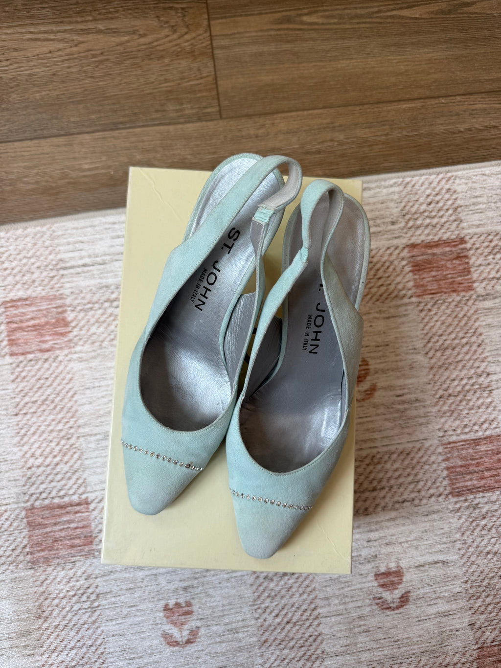 Vintage St John Tiffany Blue Slingbacks - Size 7