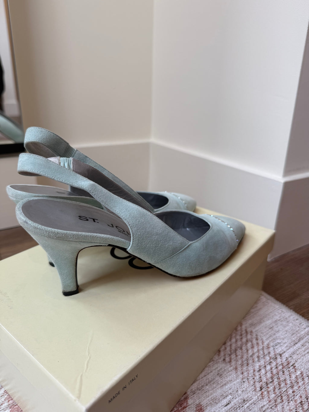 Vintage St John Tiffany Blue Slingbacks - Size 7