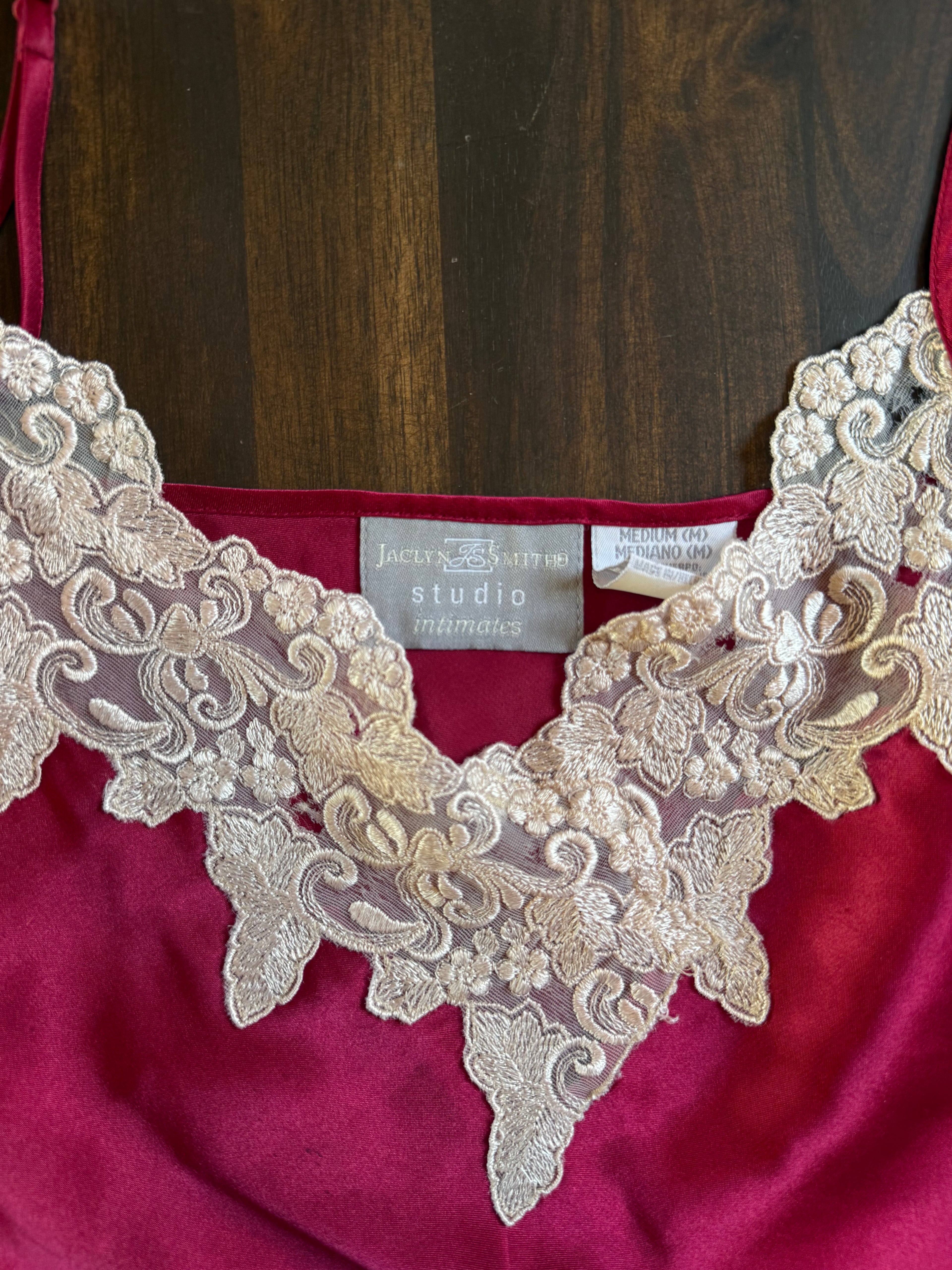 Pink Lace Trim Tank - Medium