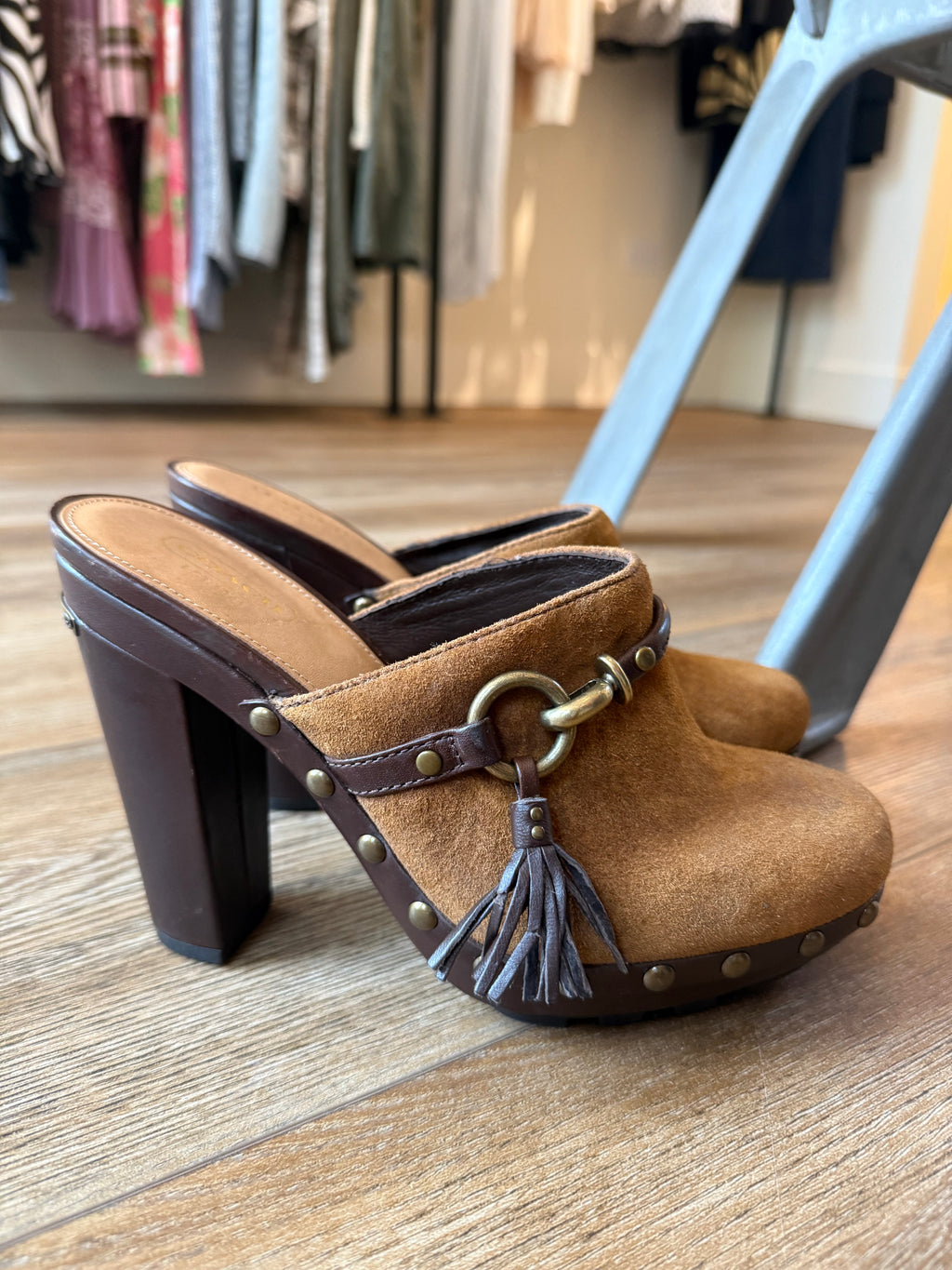 Coach Suede Mules - Size 8