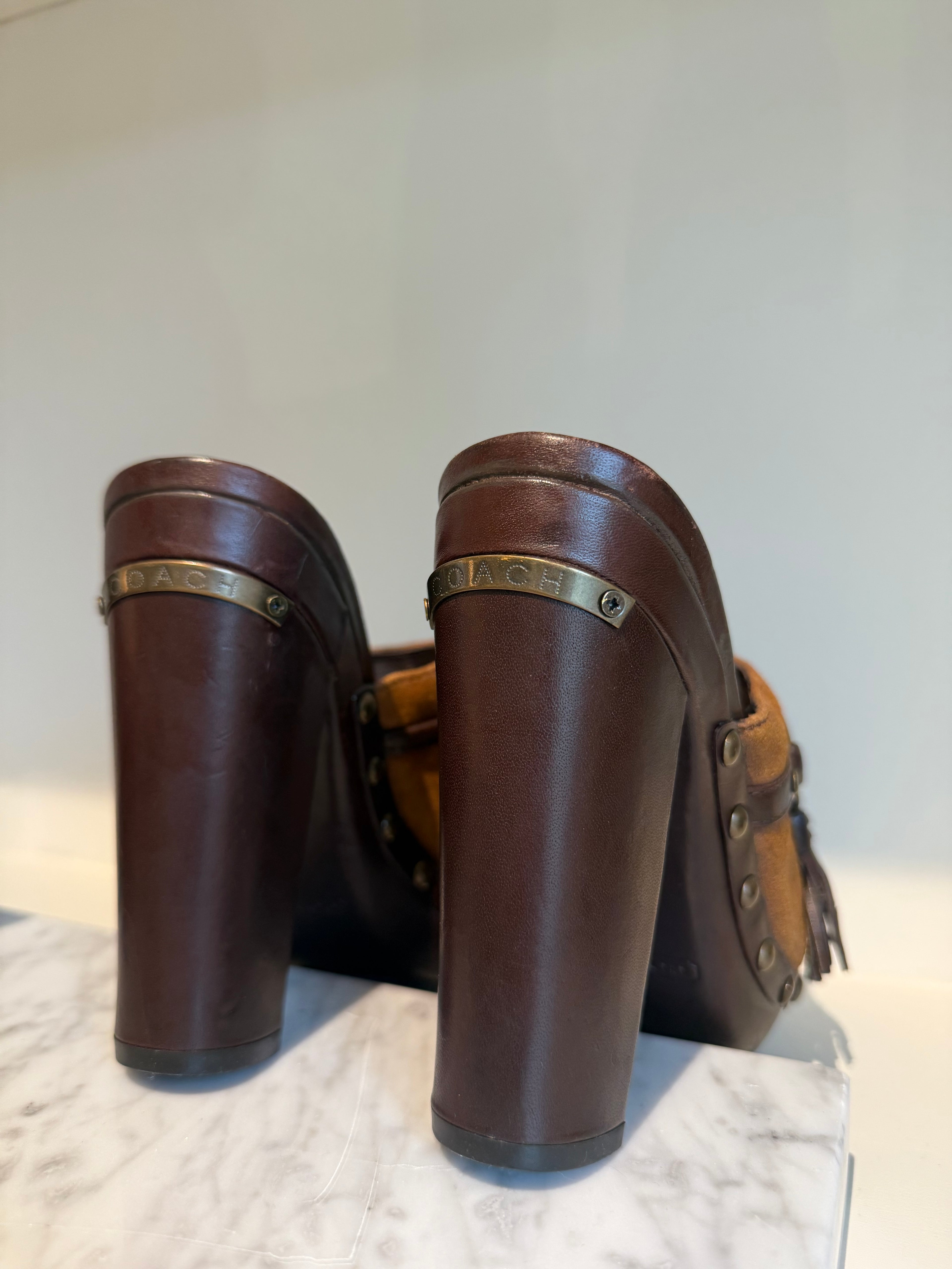 Coach Suede Mules - Size 8