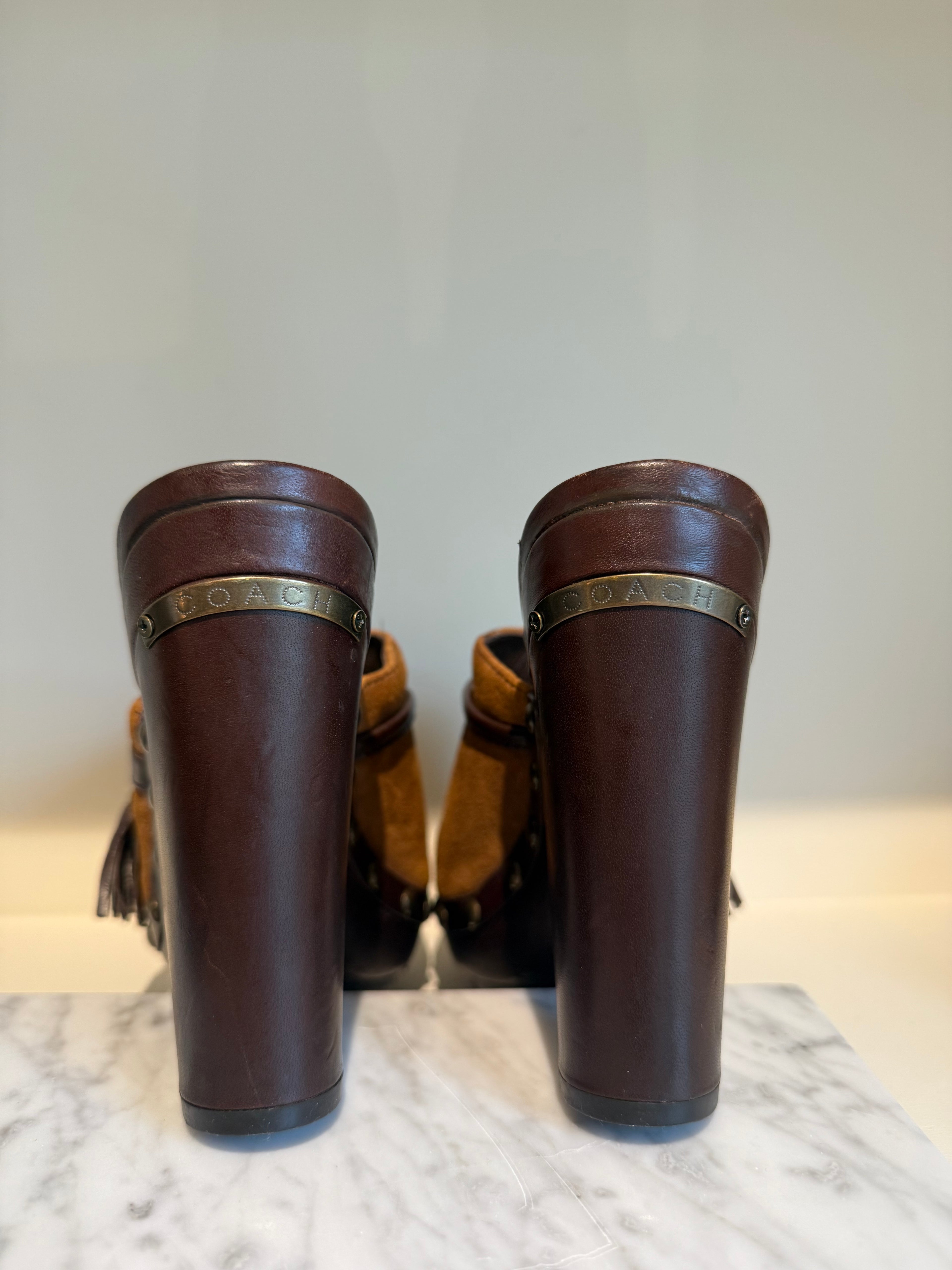 Coach Suede Mules - Size 8