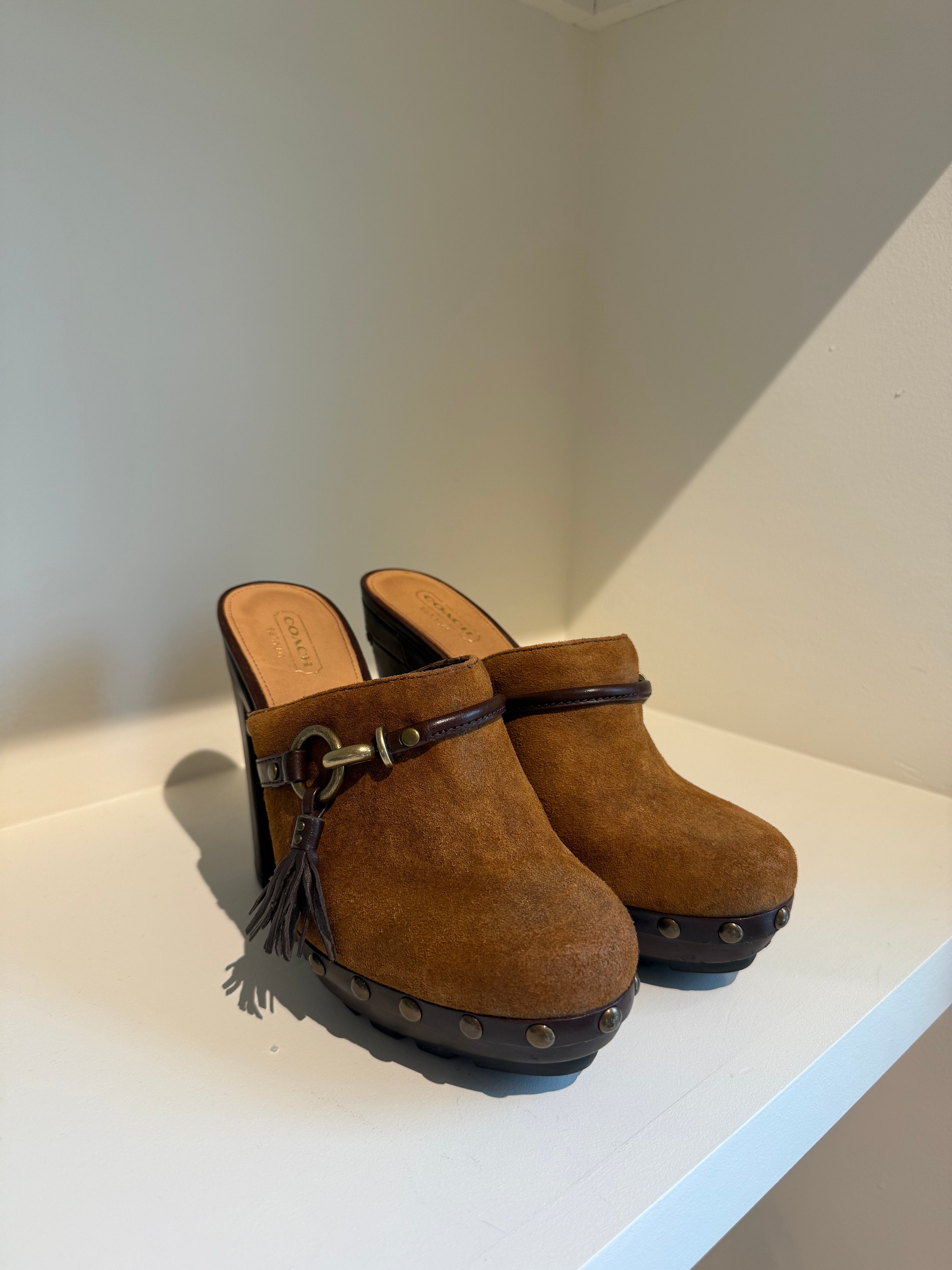 Coach Suede Mules - Size 8