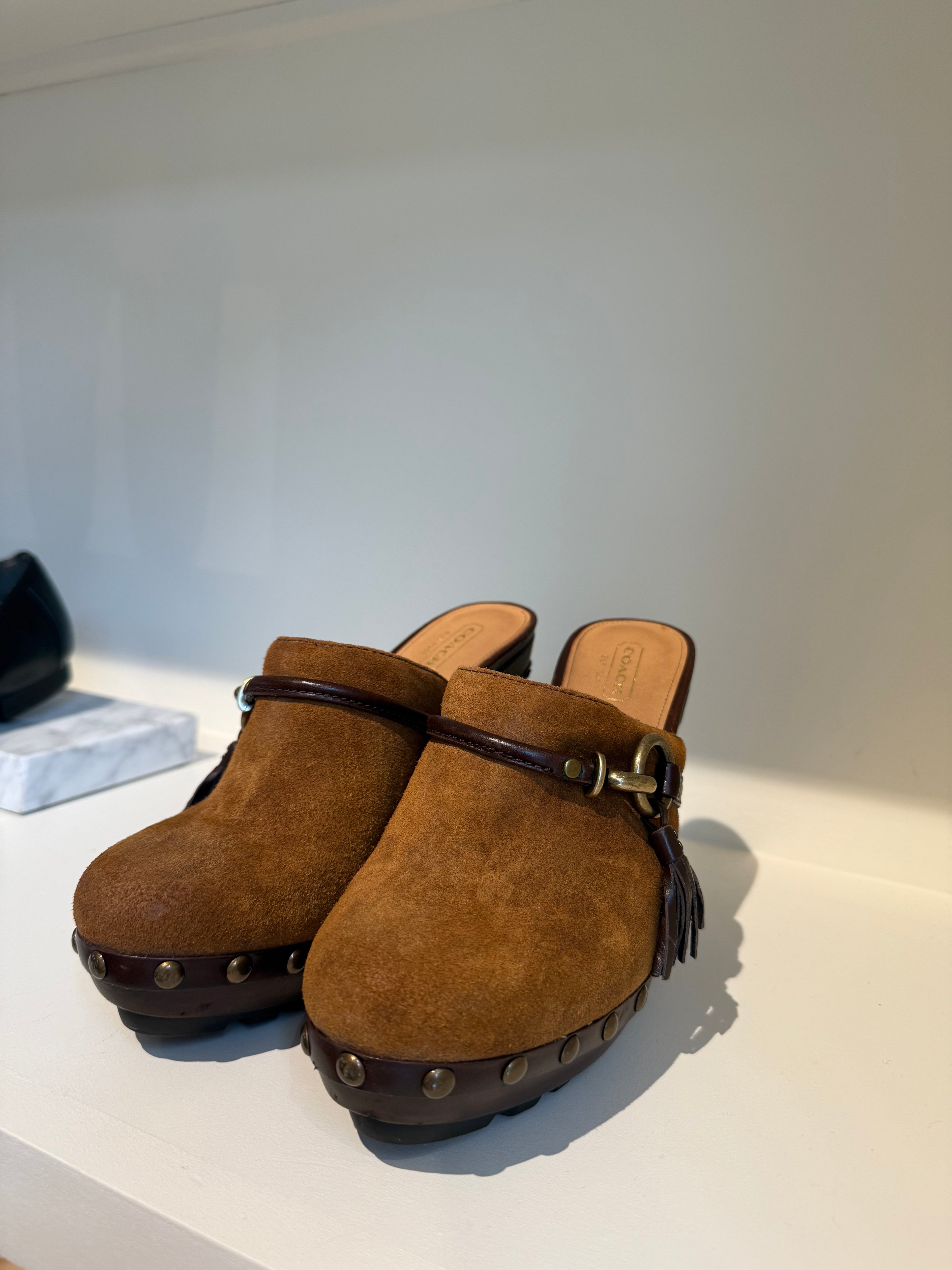 Coach Suede Mules - Size 8