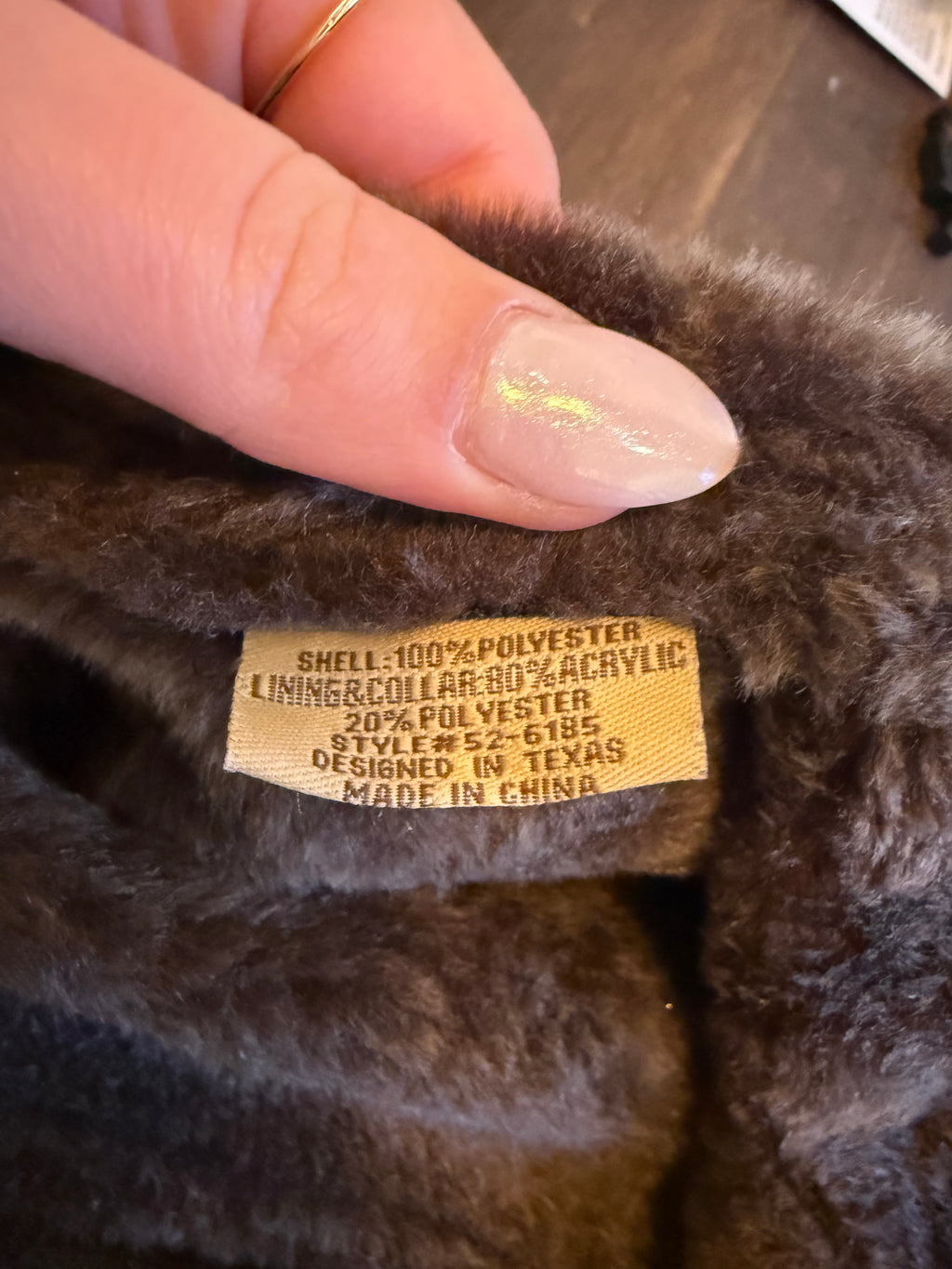 Faux Brown Suede Leather Fur Trim Jacket - S/M