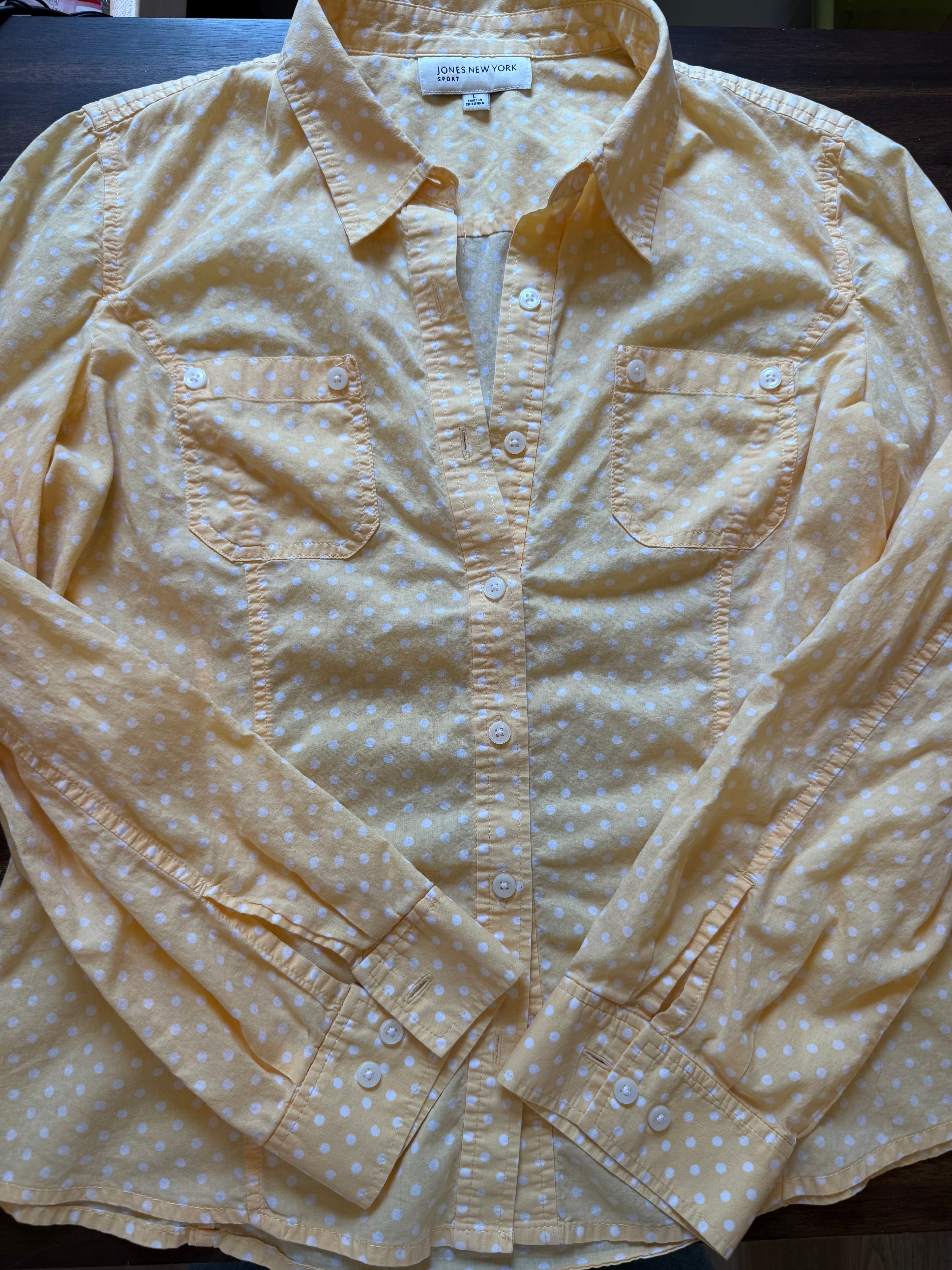 Snatched Polka Dot Button Up - Large