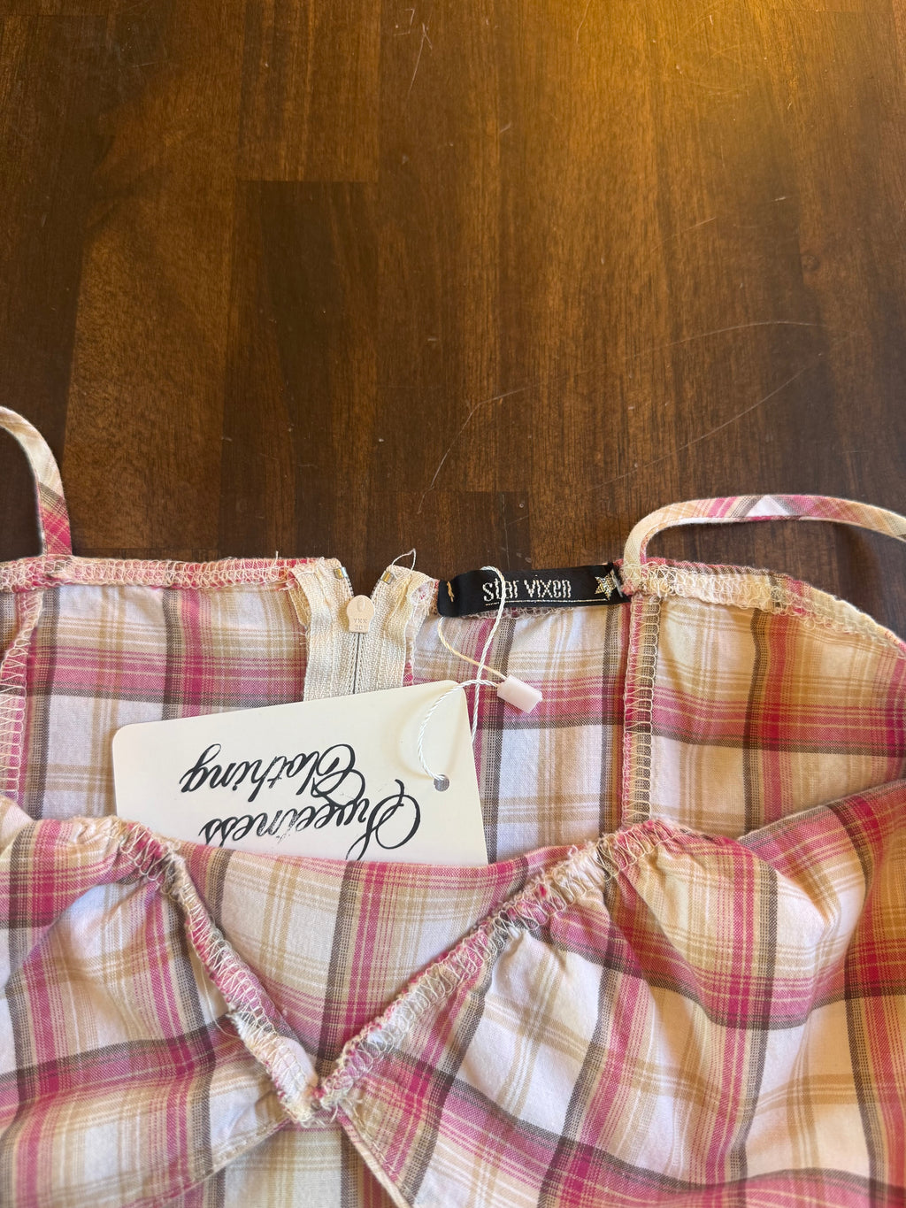 Plaid Bow Detail Dress - Small