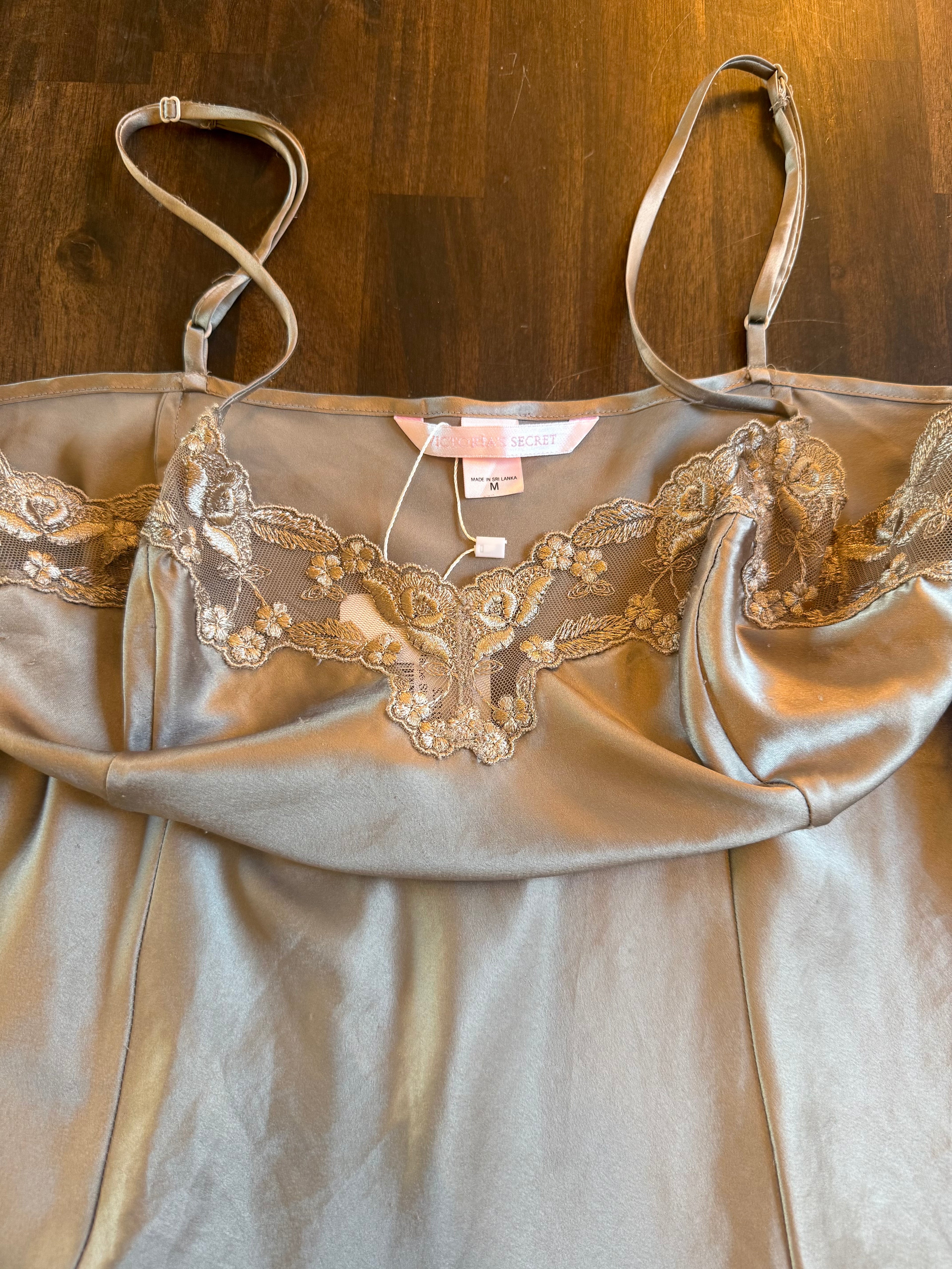 2000 VS Taupe Slip Dress - Medium