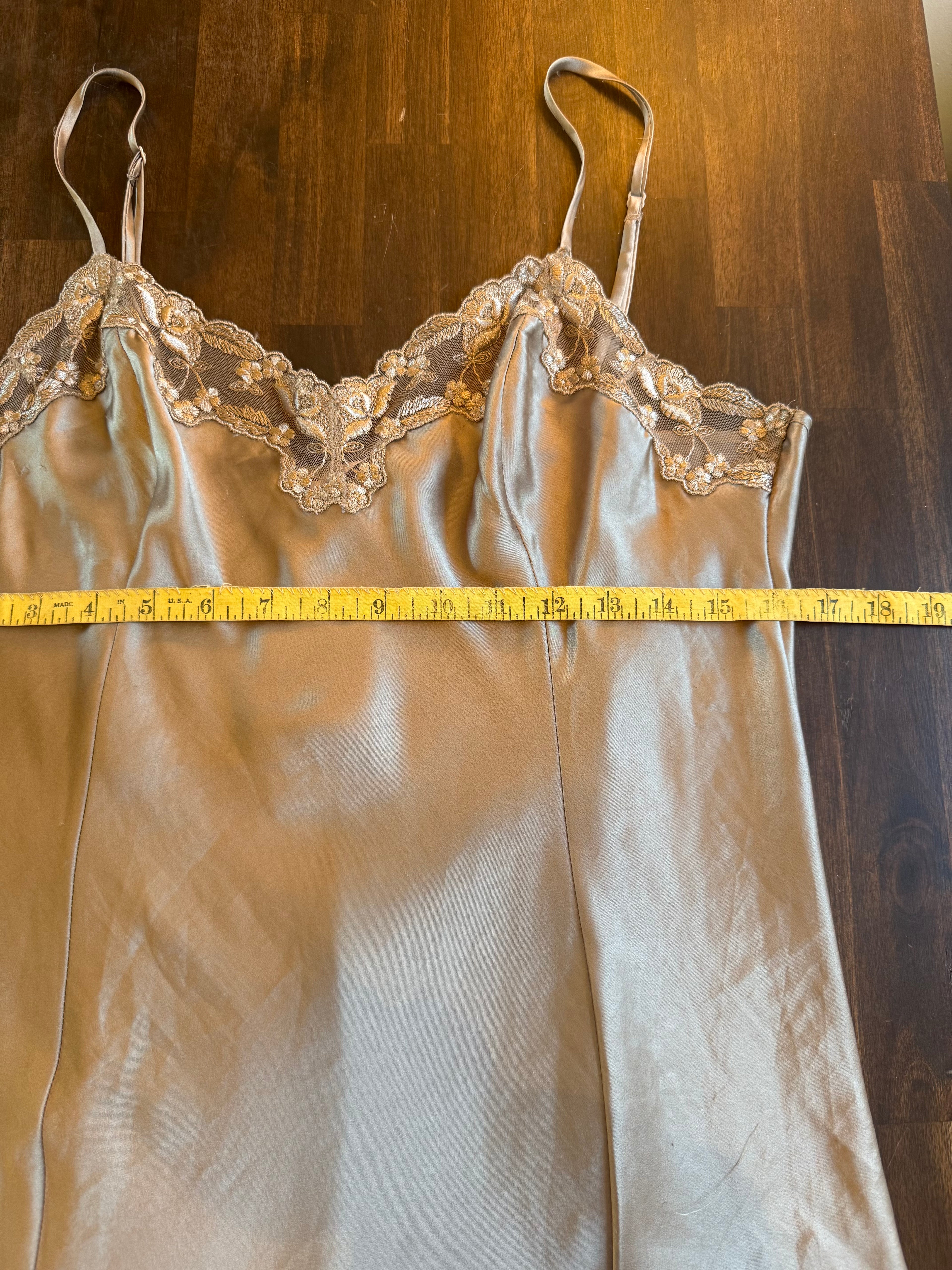 2000 VS Taupe Slip Dress - Medium