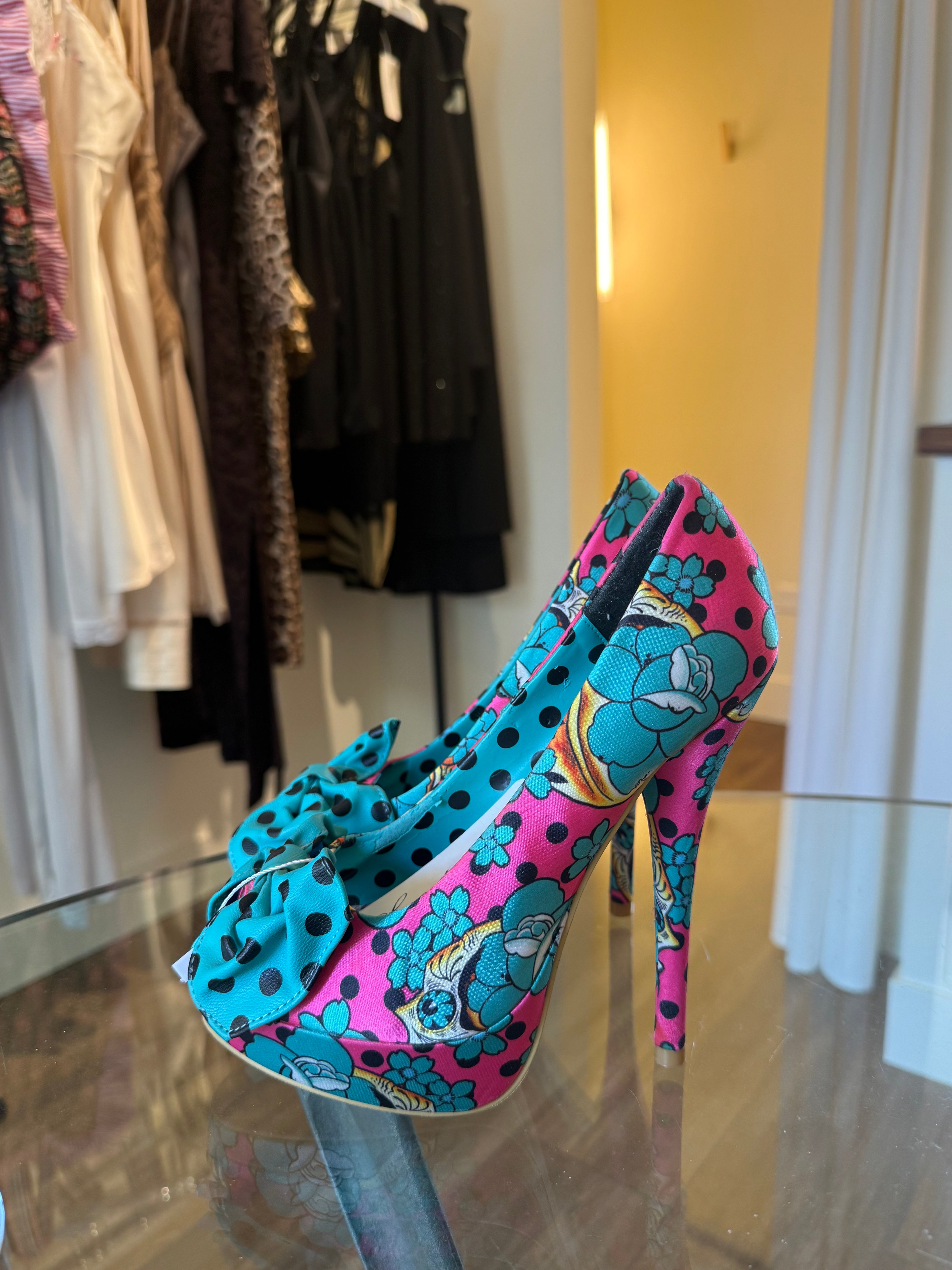 Iron Fist Sugar Skull Heels - Size 5