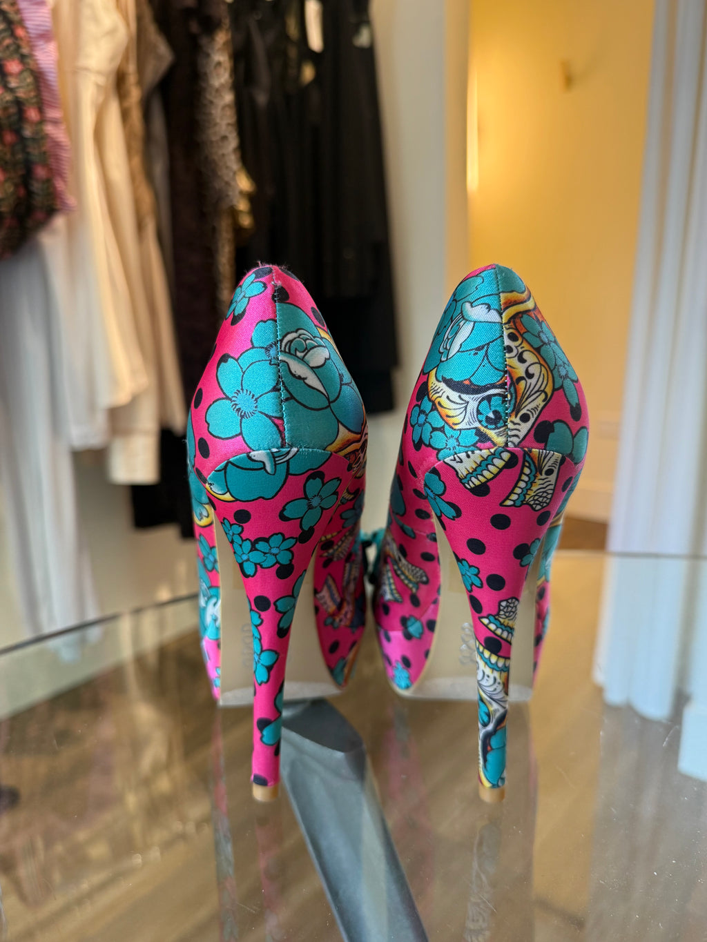 Iron Fist Sugar Skull Heels - Size 5
