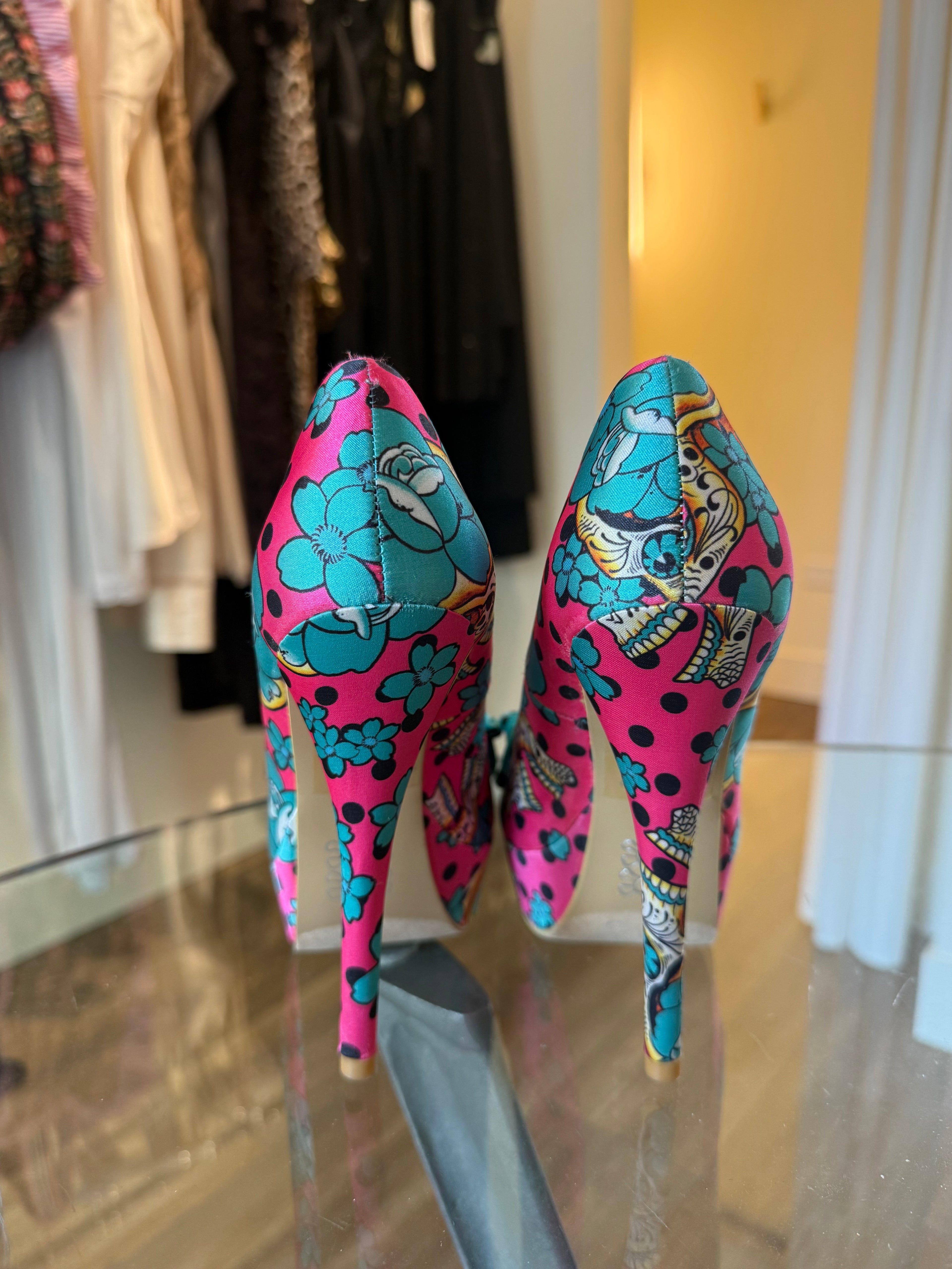 Iron Fist Sugar Skull Heels - Size 5