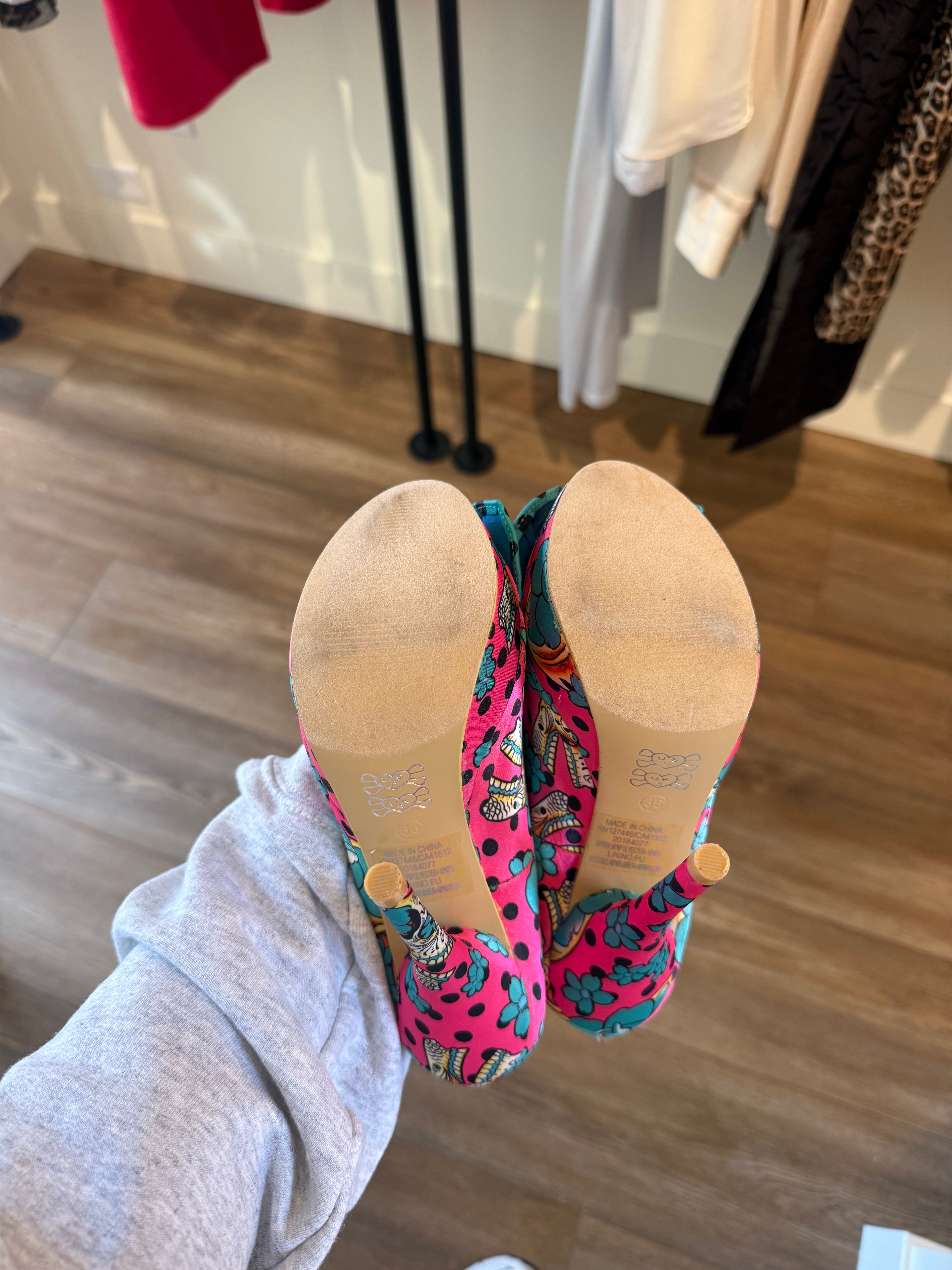 Iron Fist Sugar Skull Heels - Size 5