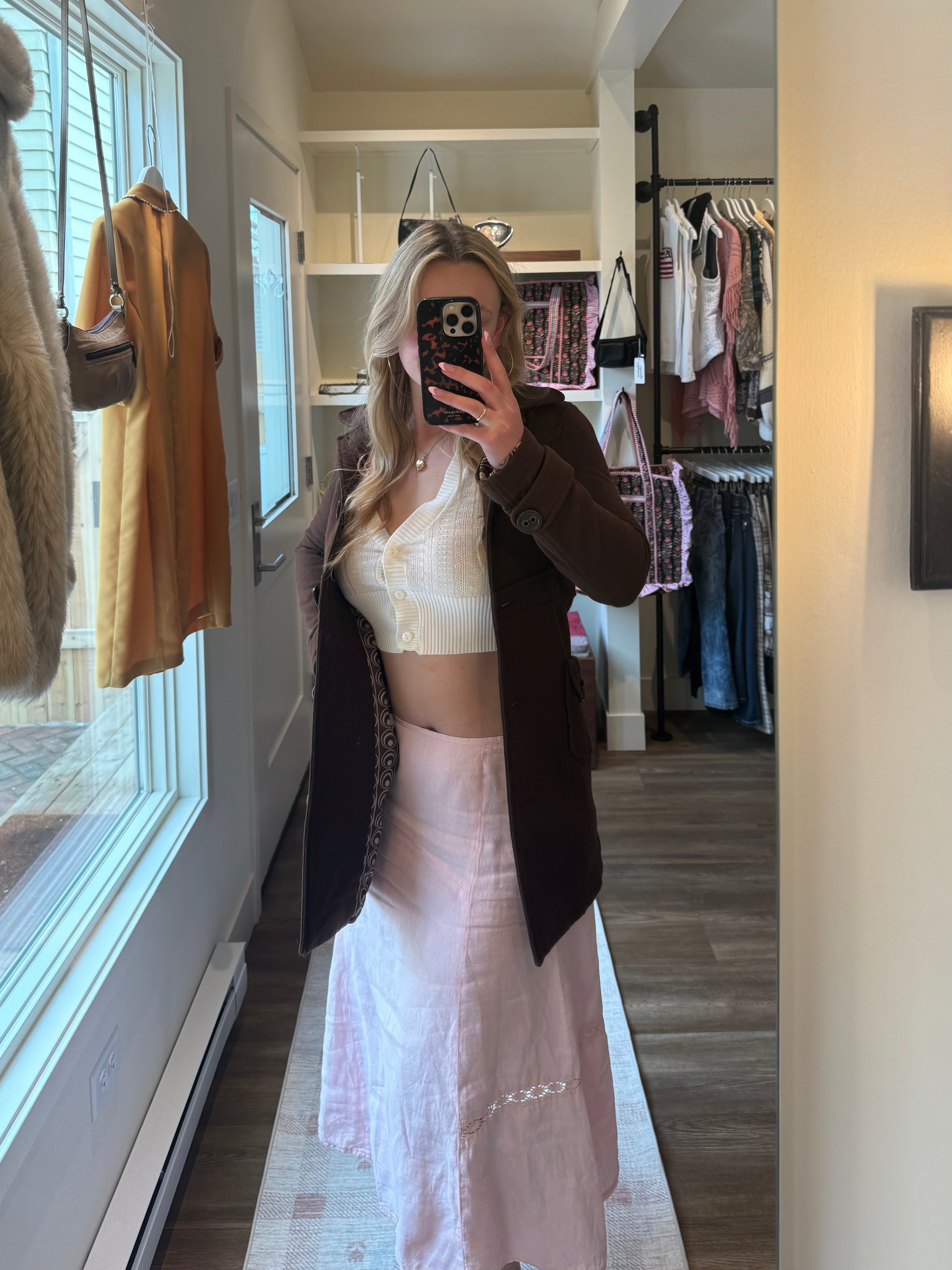 Brown Peacoat - Small