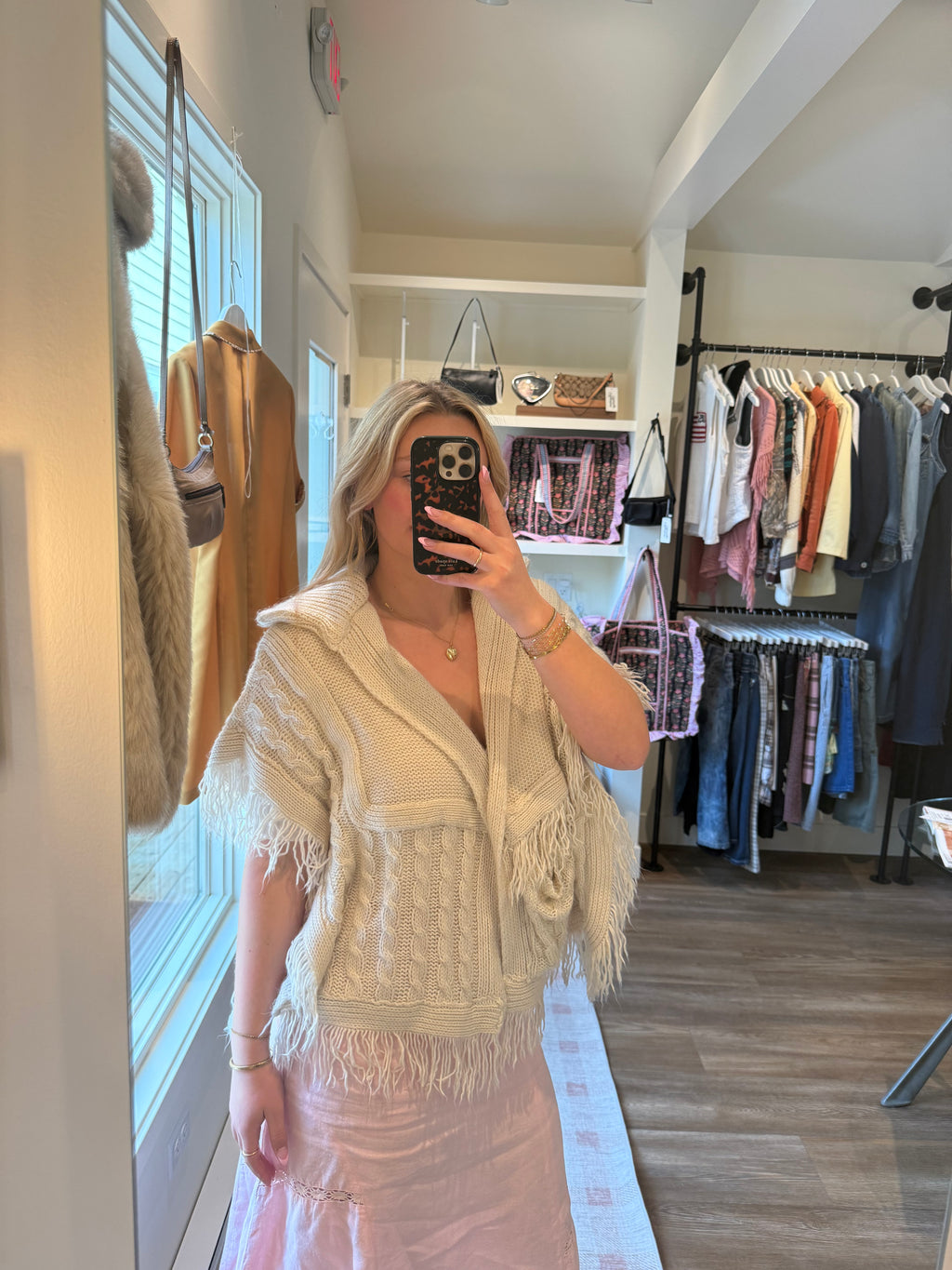 Chunky Poncho Cardigan - Medium