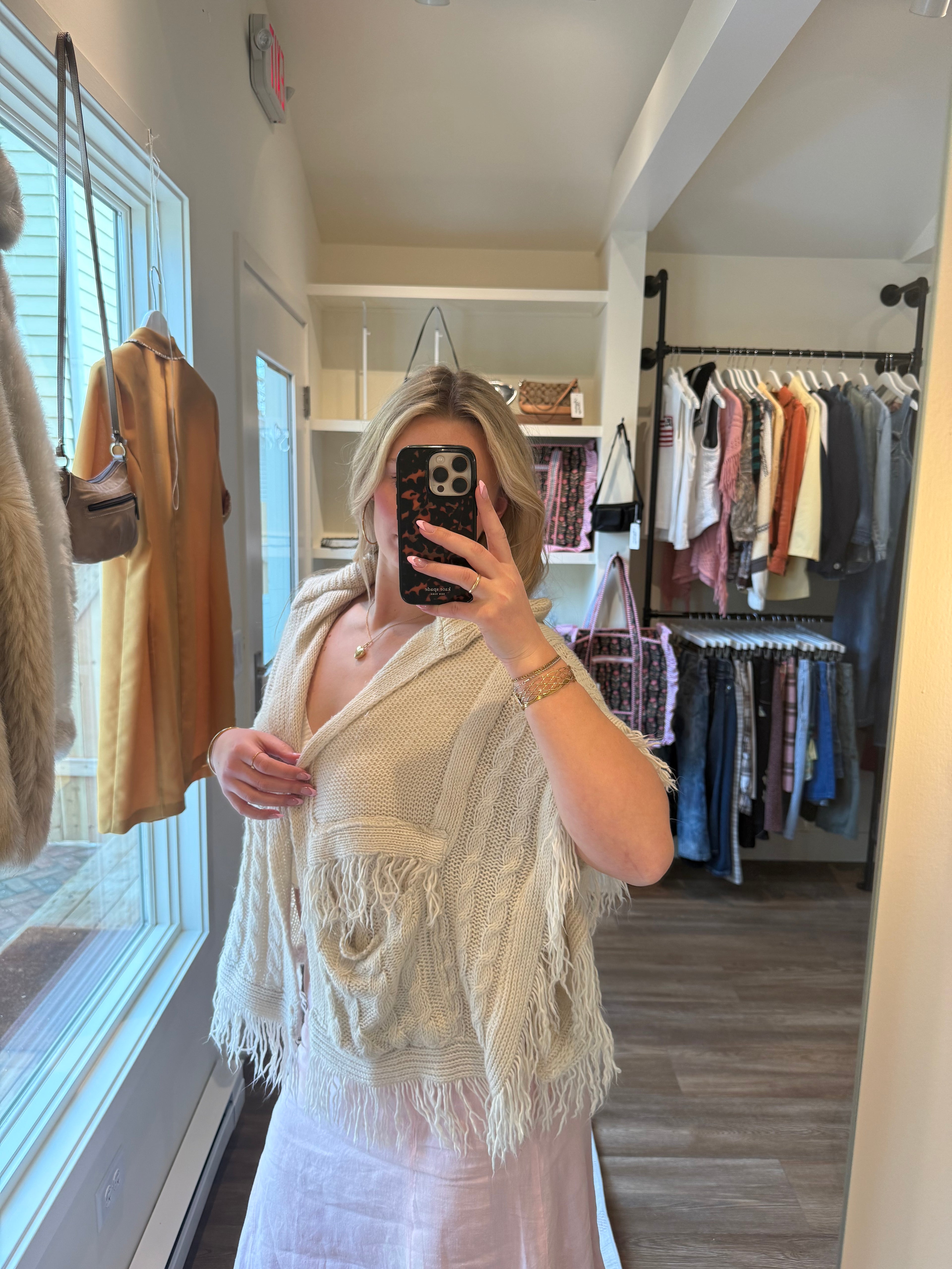 Chunky Poncho Cardigan - Medium