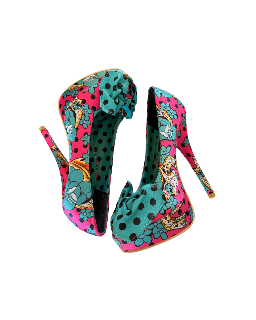 Iron Fist Sugar Skull Heels - Size 5