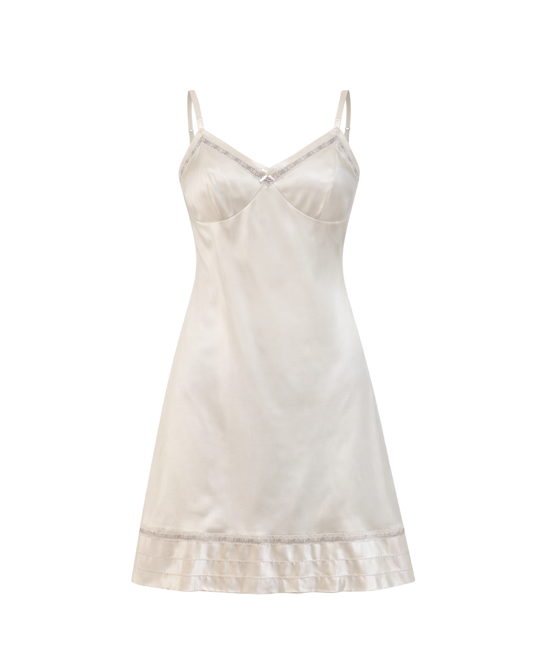 Ivory Midi Slip Dress - Large