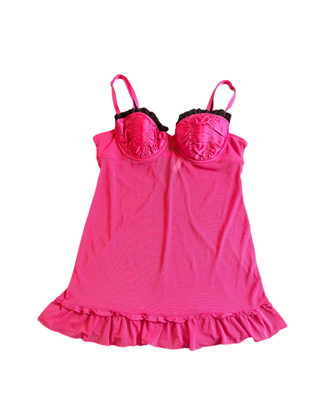 Pink & Black Bustier Top - Small