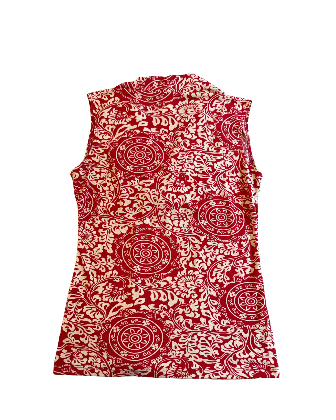 Red & White Paisley Tank - Small