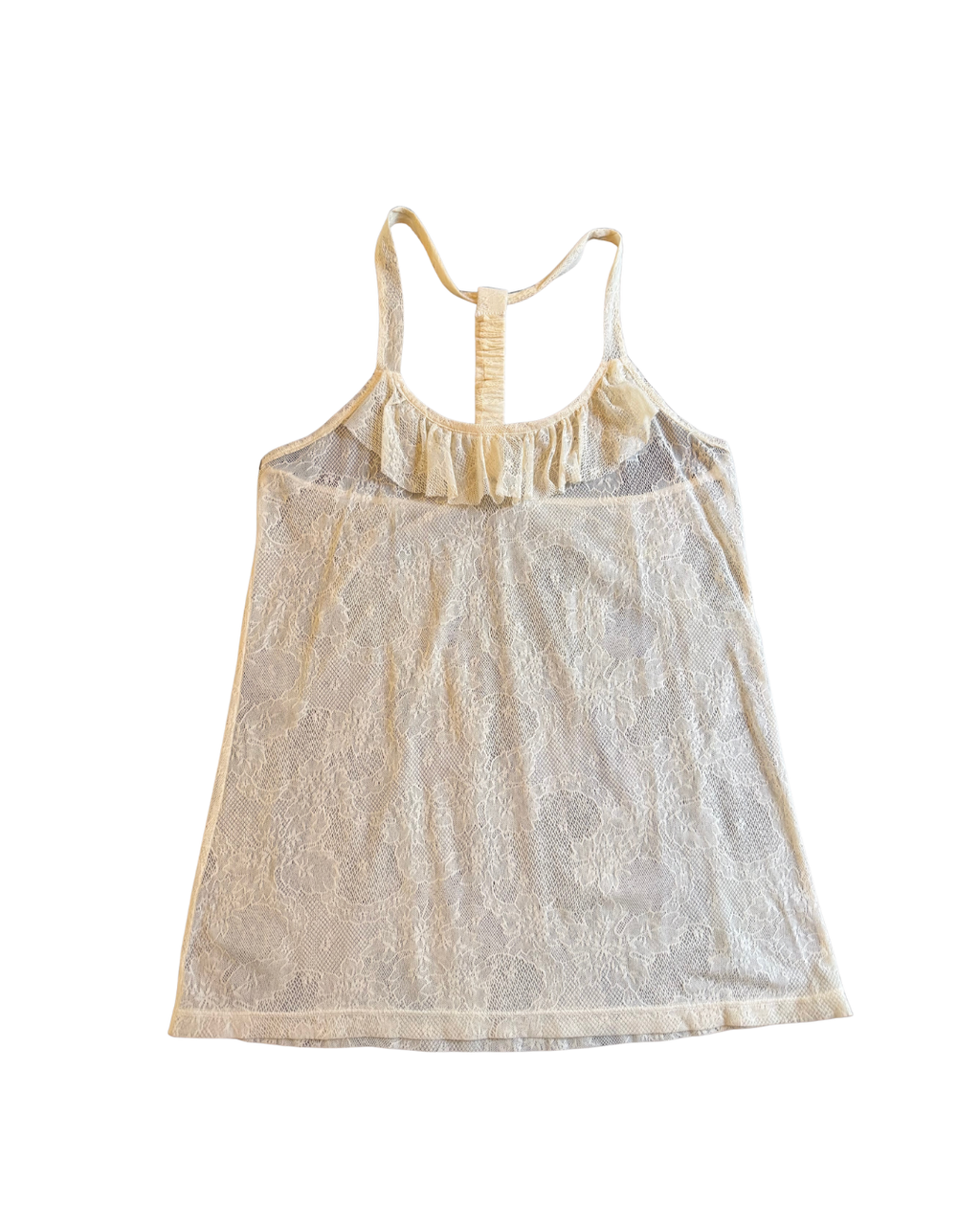 Ruffle Lace Tank - M/L