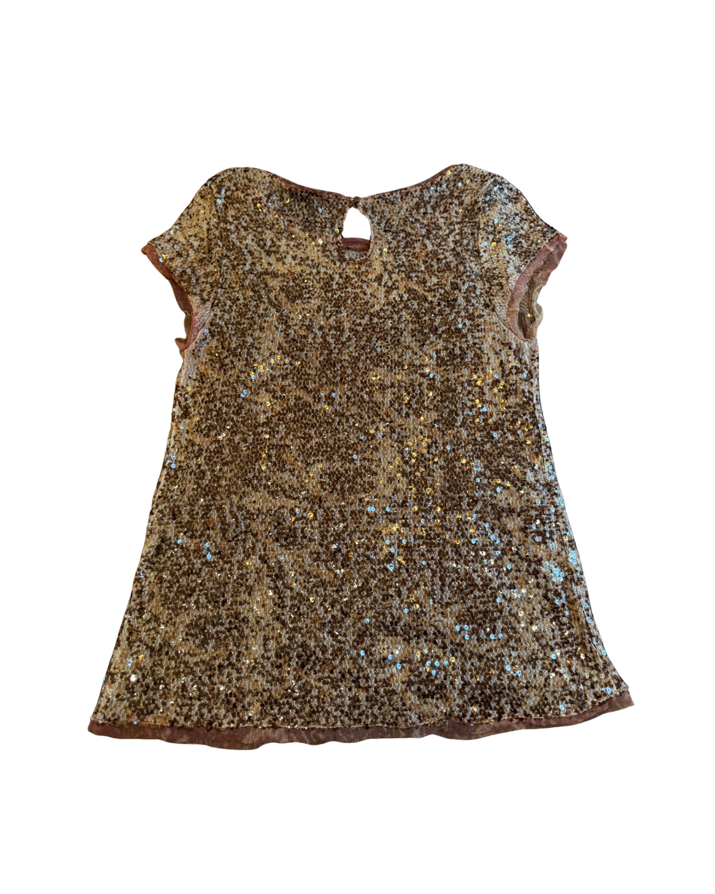 Sequin Brown and Tan Top - Large