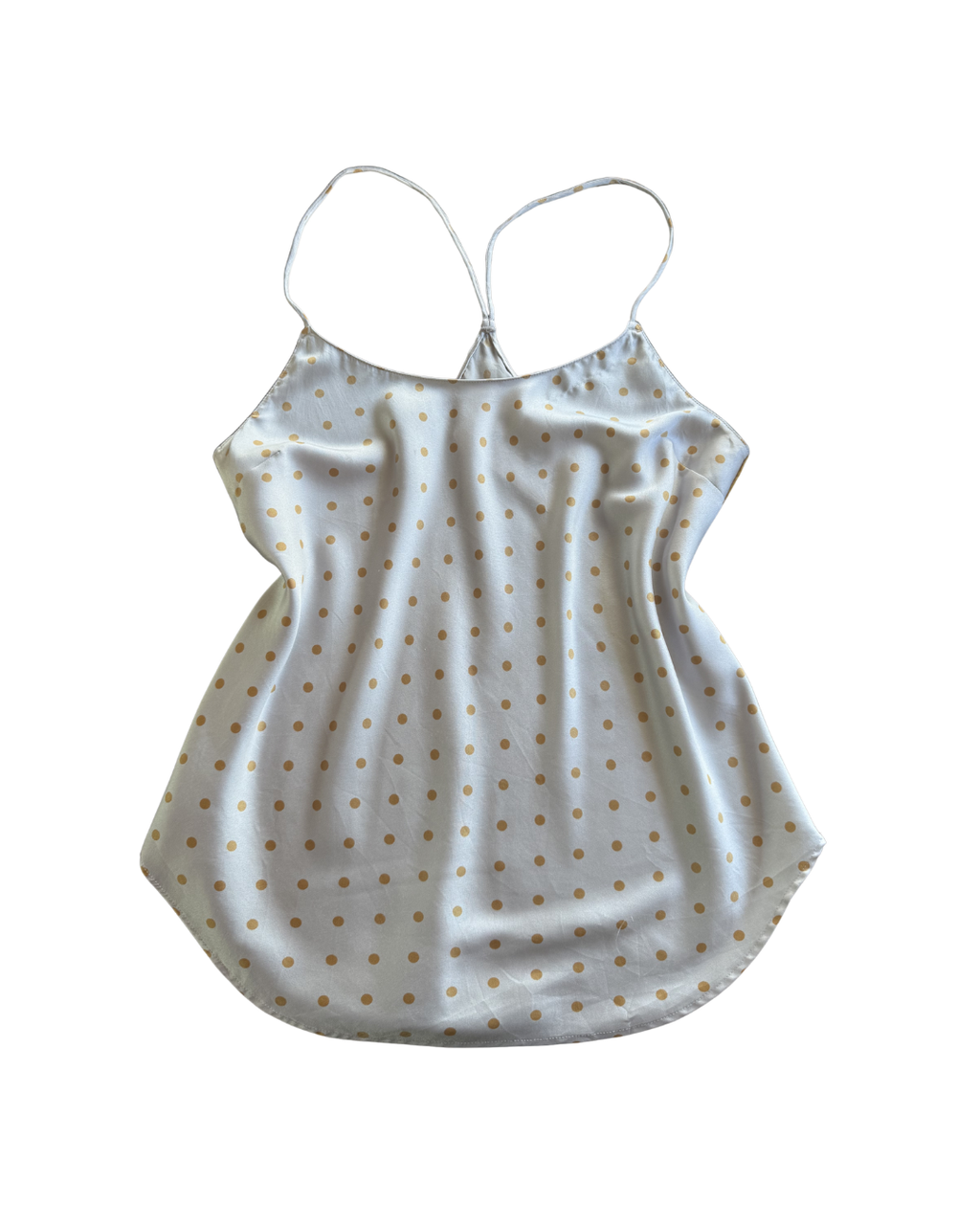 VS White & Gold Polka Dot Tank - XS