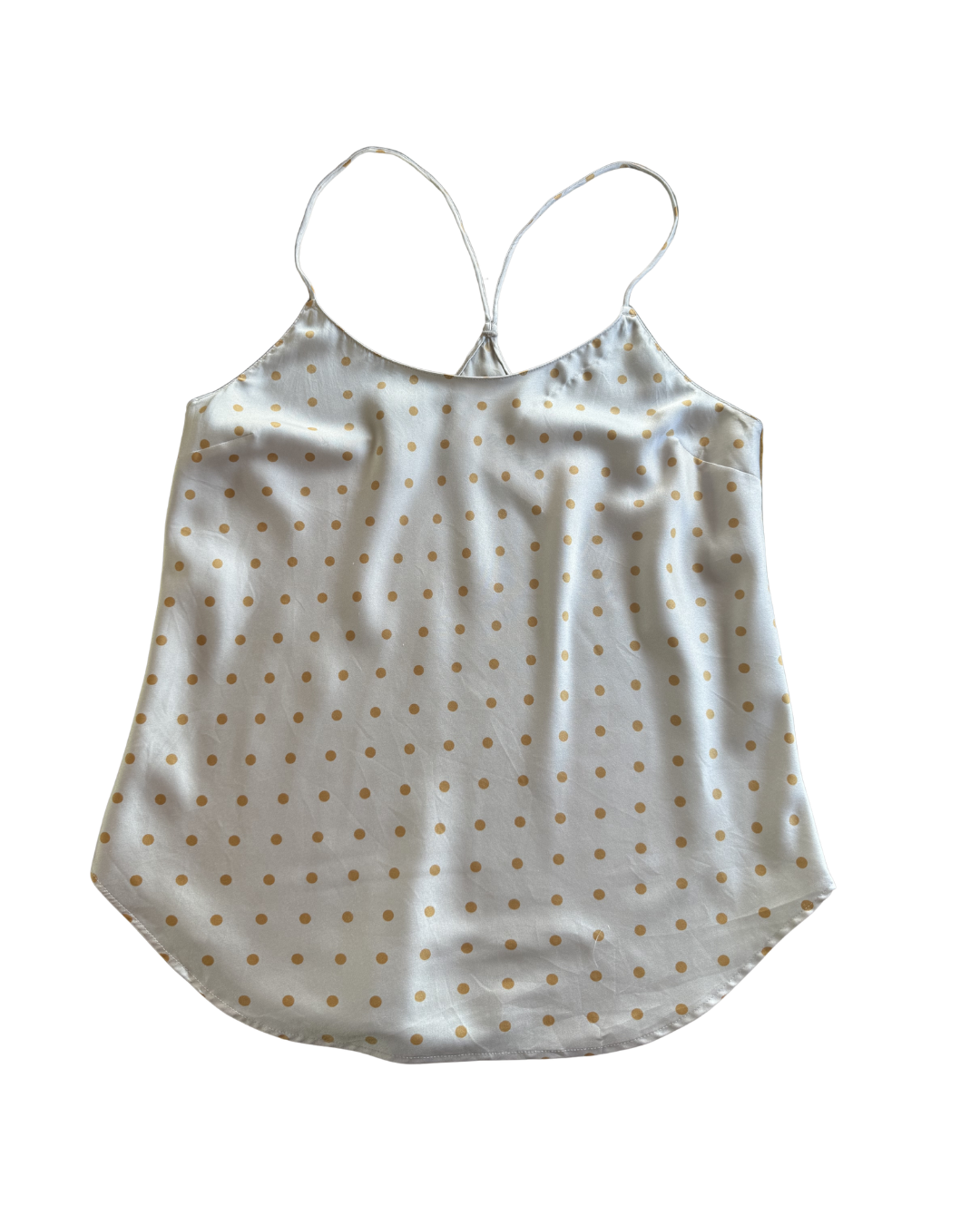 VS White & Gold Polka Dot Tank - XS