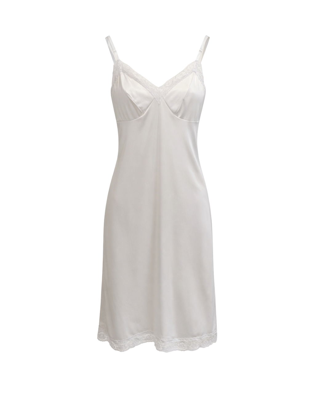 White Midi Slip Dress - Large
