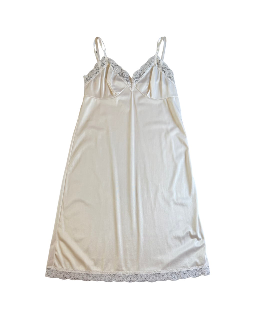 White Midi Slip Dress - Large