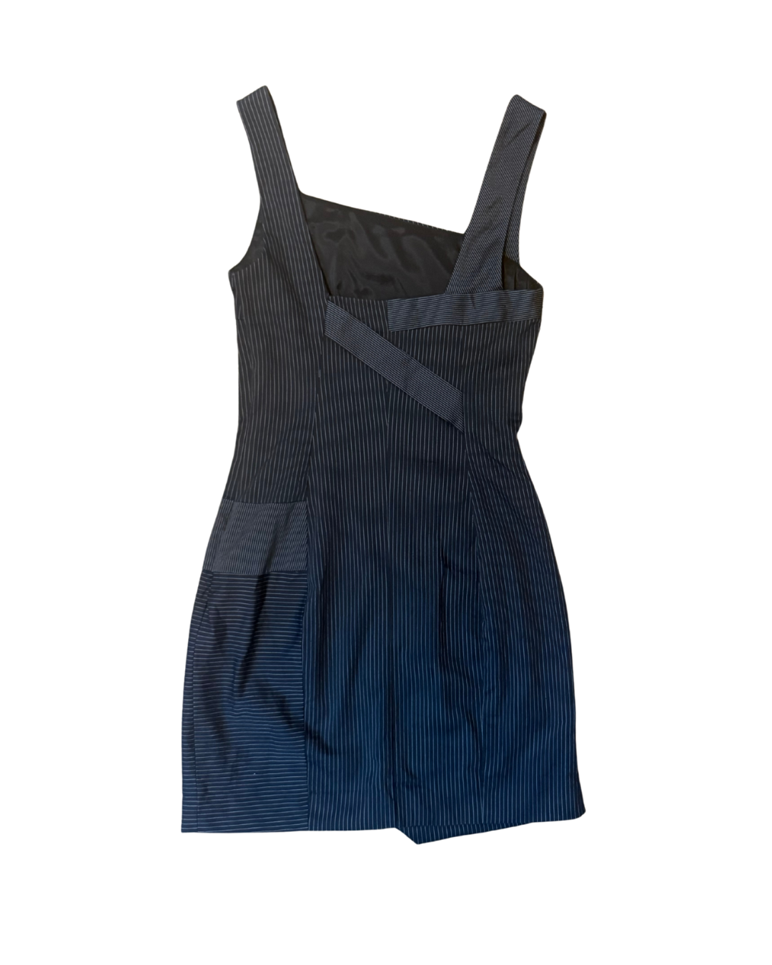 Bebe Pinstripe Asymmetrical Dress - 00