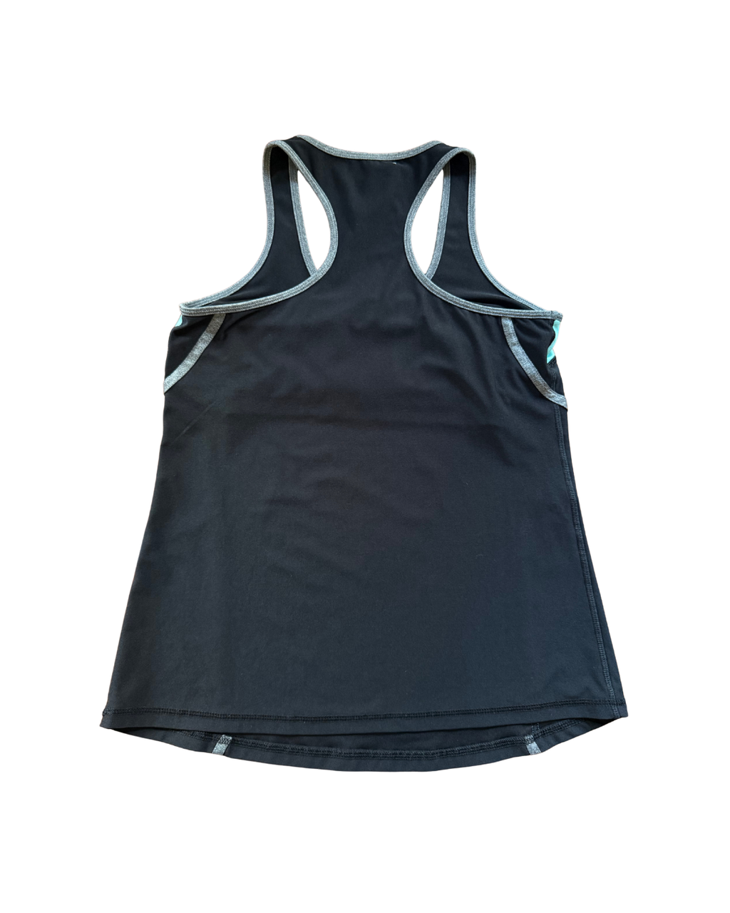 Black & Teal Workout Tank - Medium