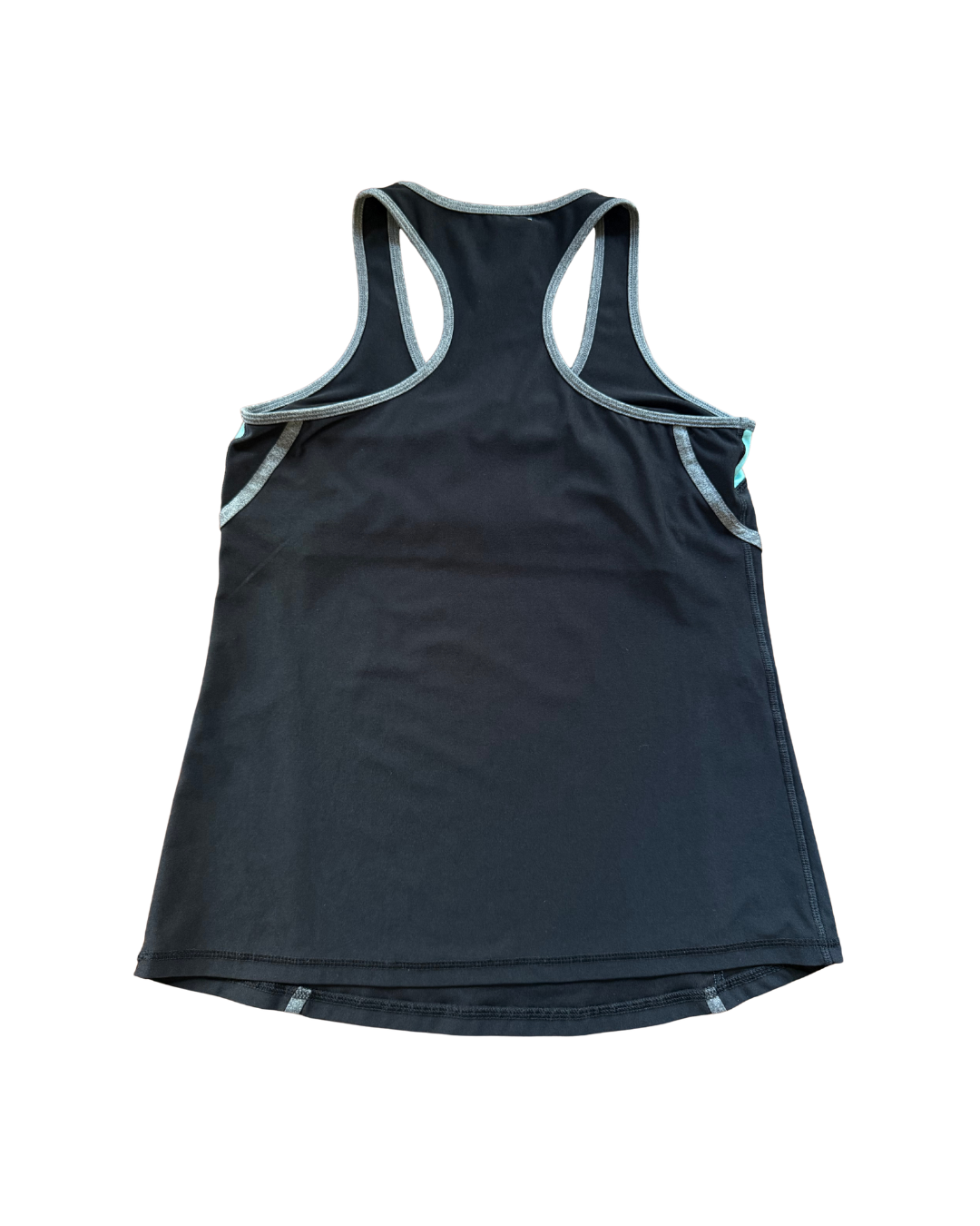 Black & Teal Workout Tank - Medium