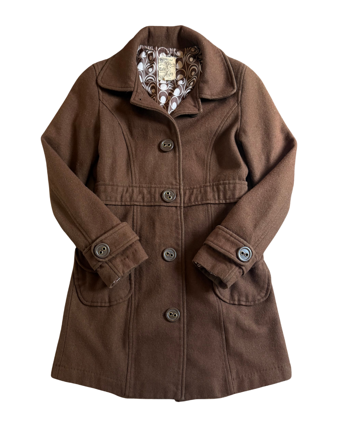 Brown Peacoat - Small